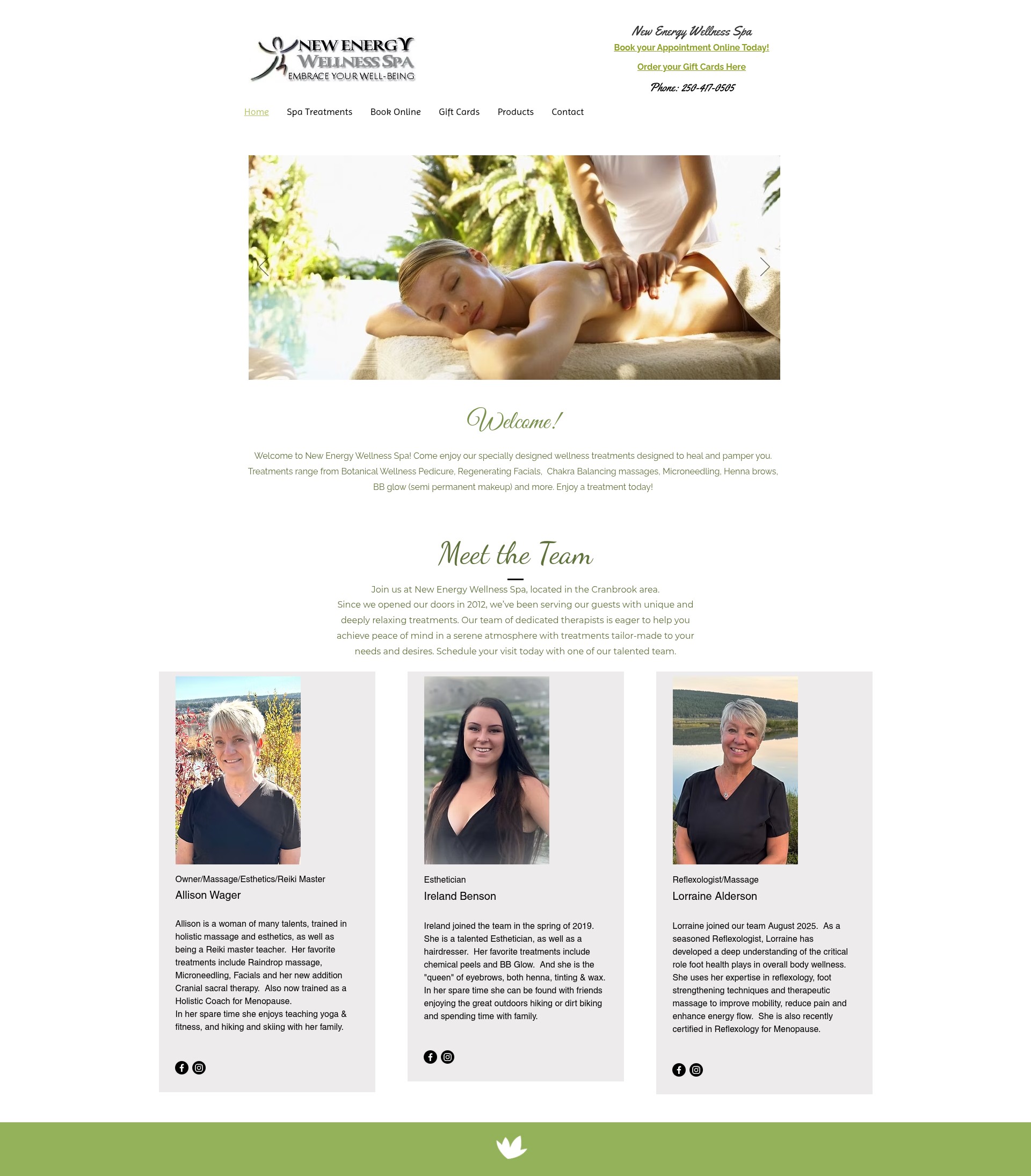 Screenshot of www.newenergywellness.ca