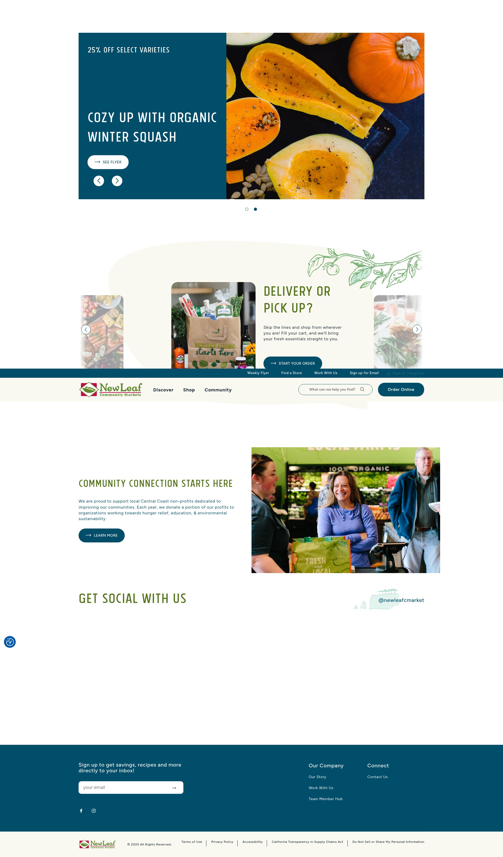 Screenshot of www.newleaf.com