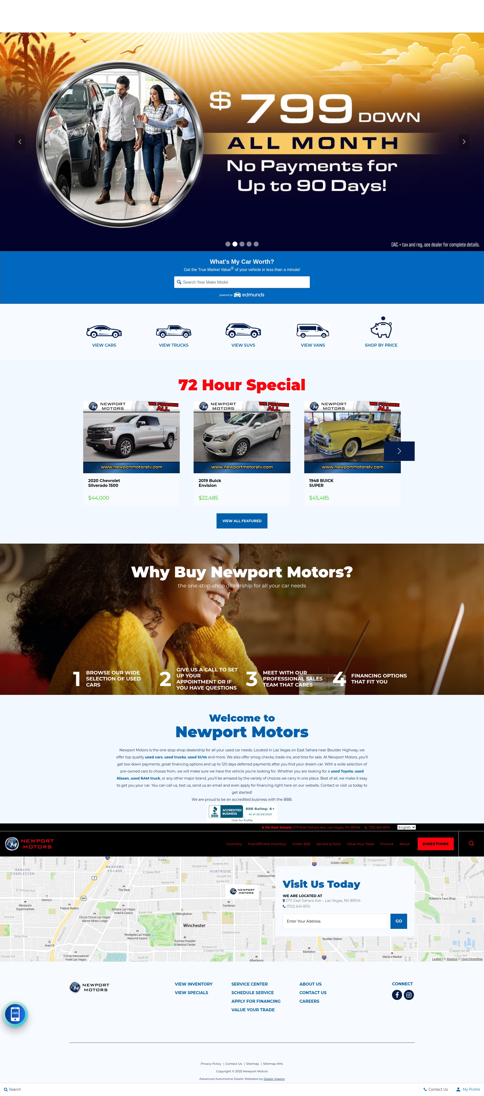 Screenshot of www.newportmotorslv.com
