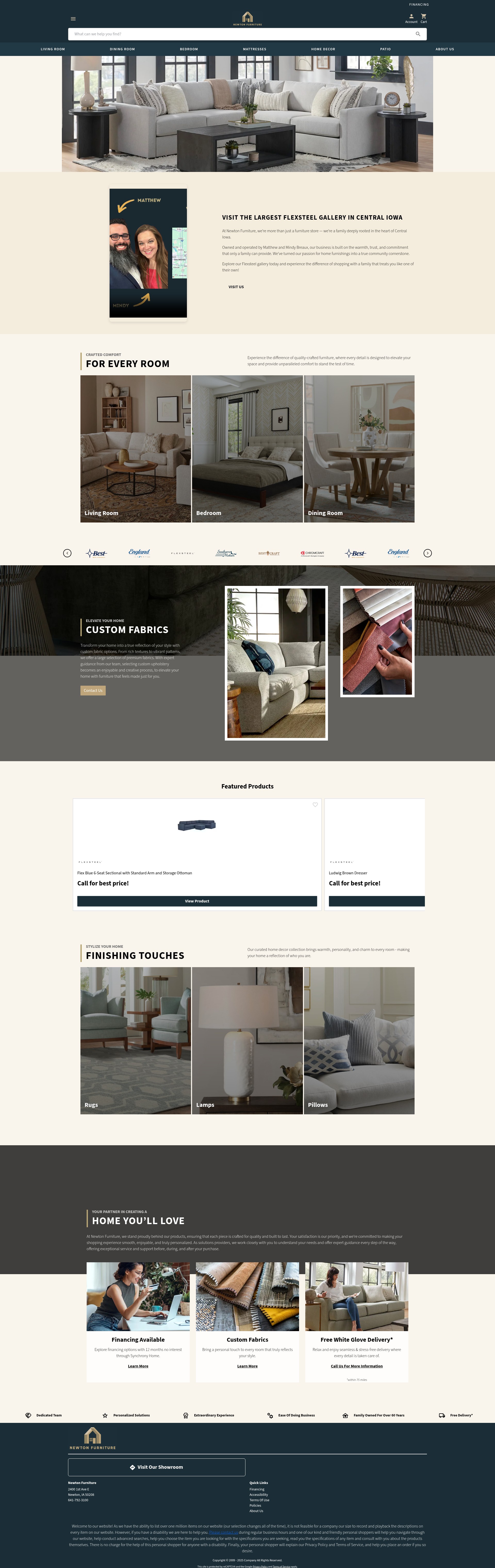 Screenshot of www.newtonfurniture.com