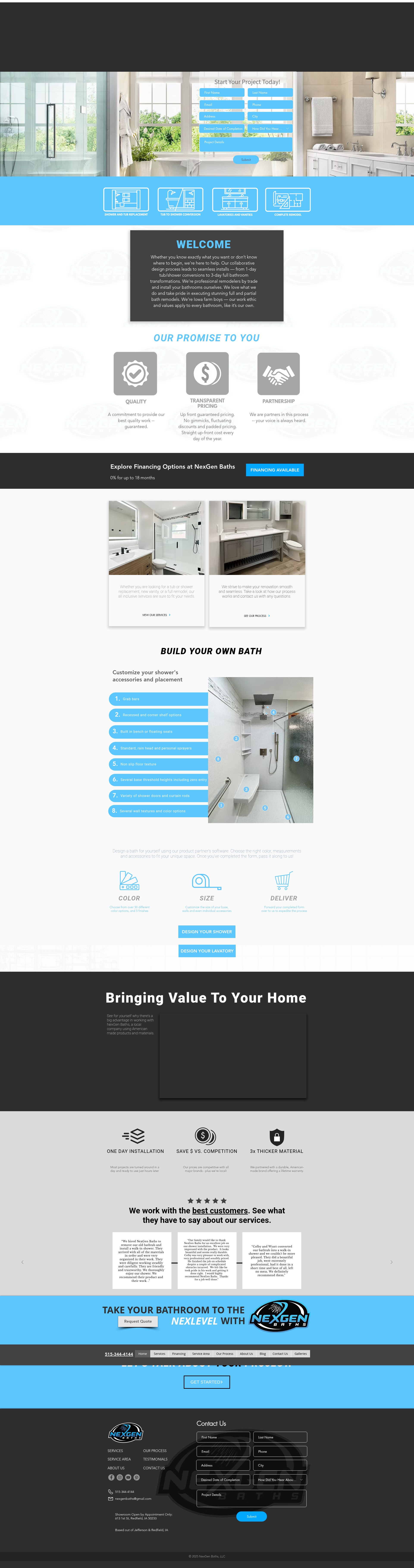 Screenshot of www.nexgenbaths.com
