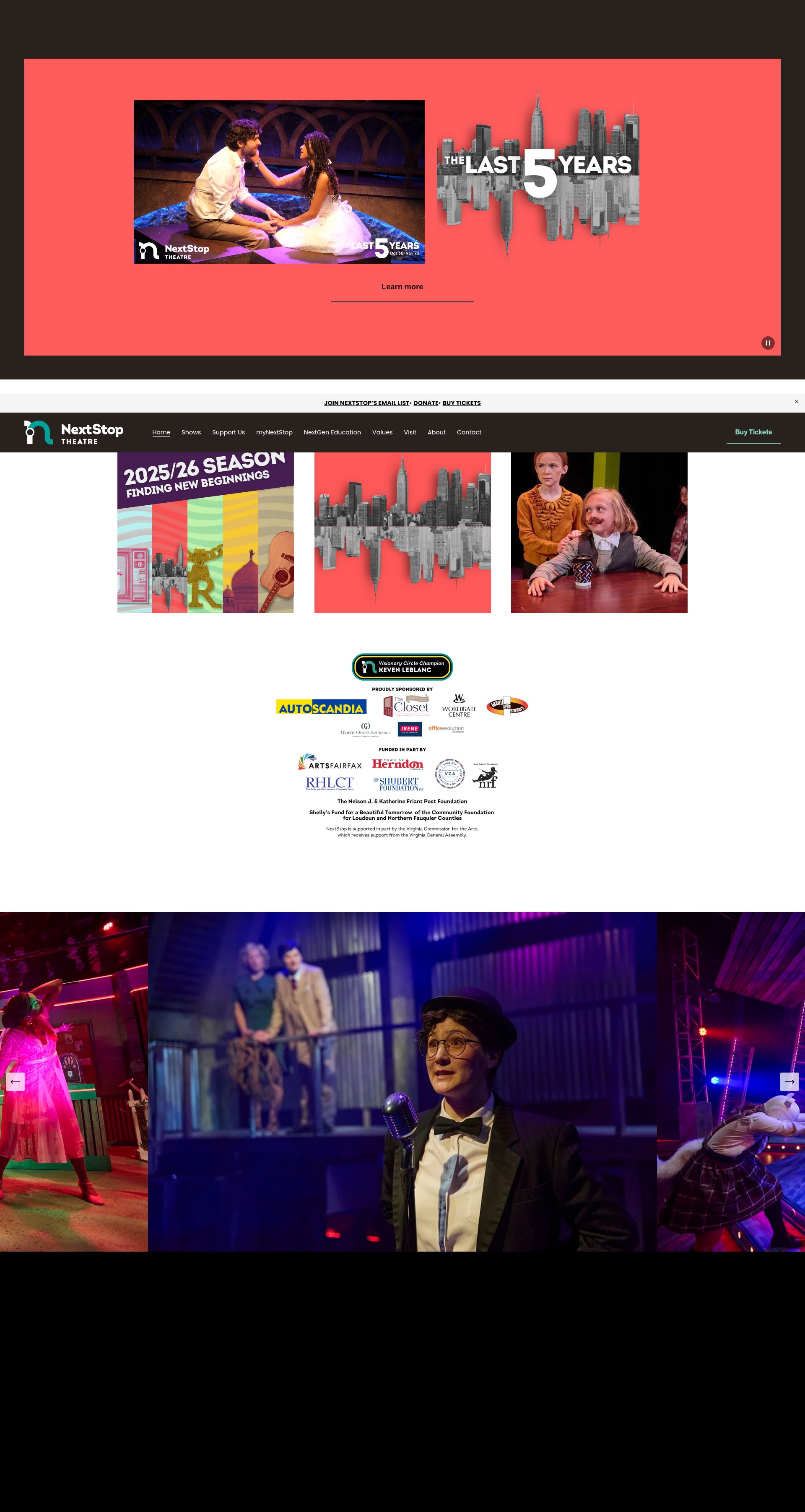 Screenshot of www.nextstoptheatre.org