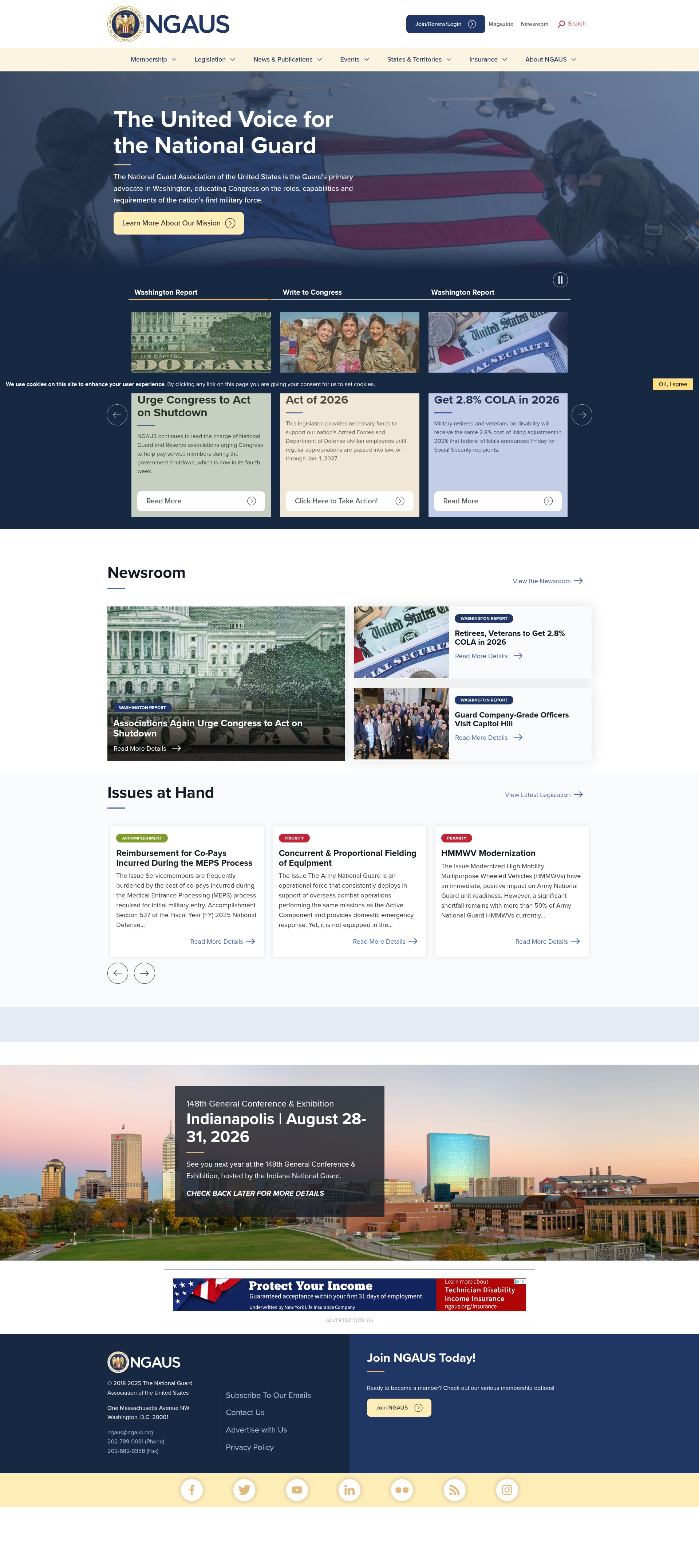 Screenshot of www.ngaus.org