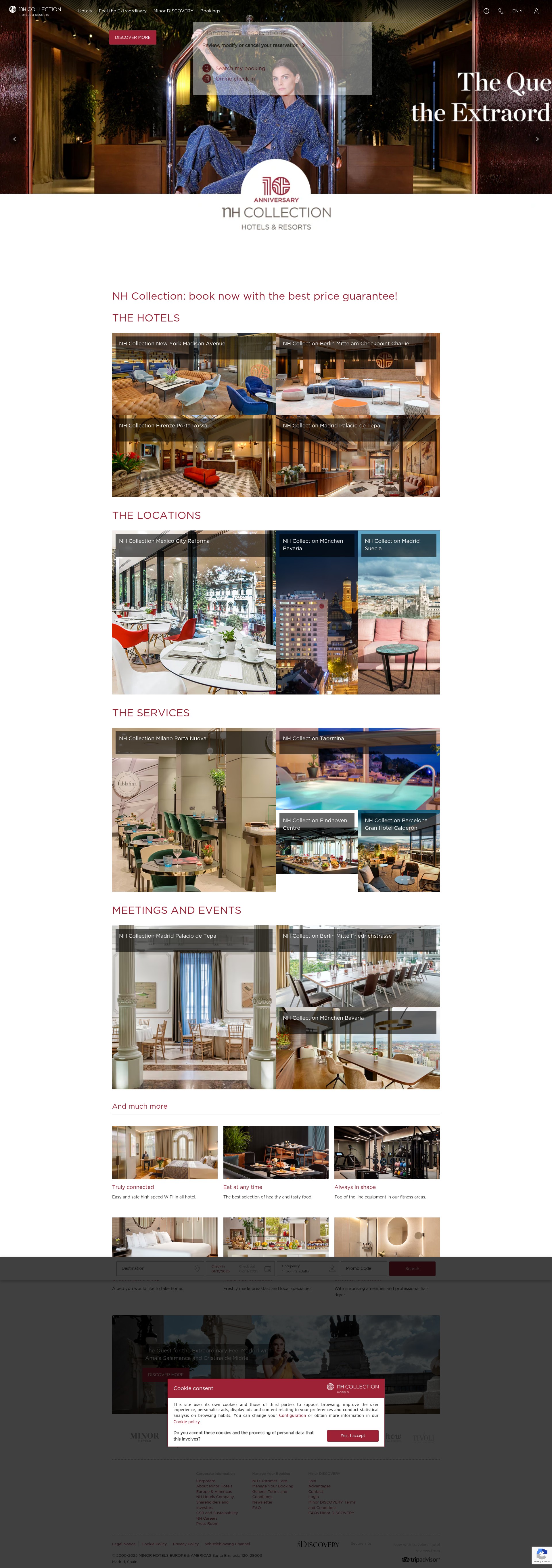 Screenshot of www.nh-collection.com