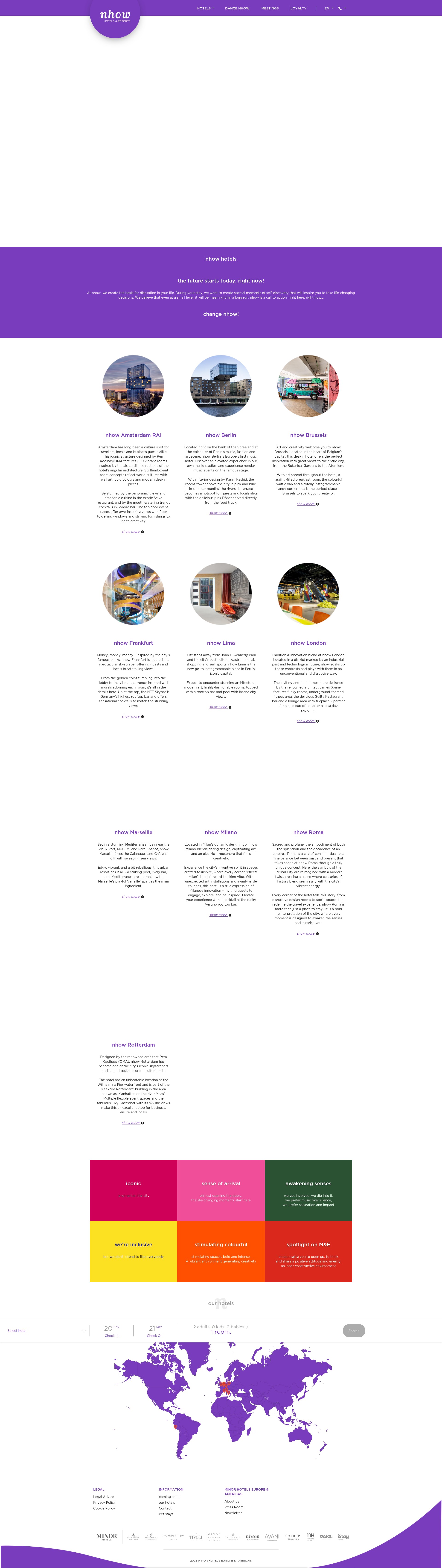 Screenshot of www.nhow-hotels.com