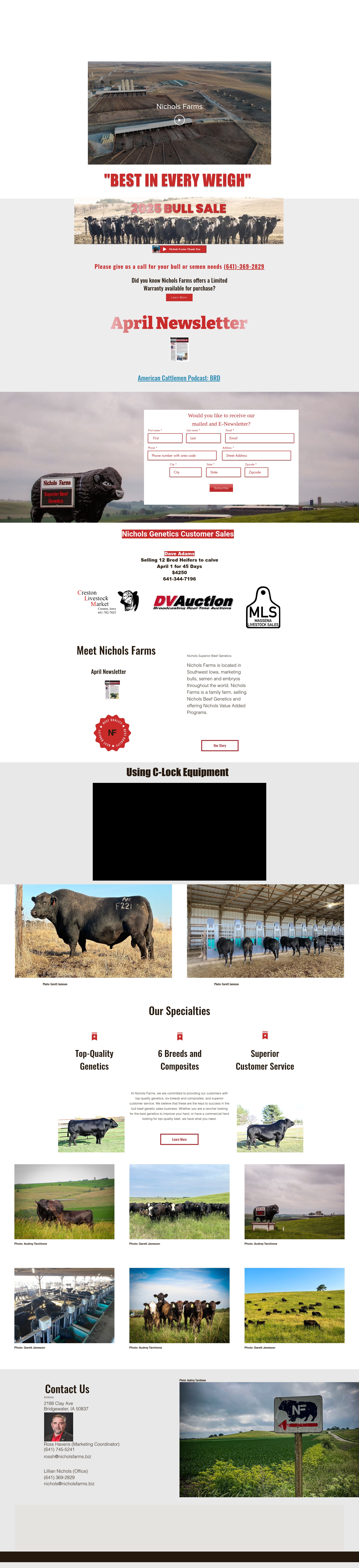 Screenshot of www.nicholsfarms.biz