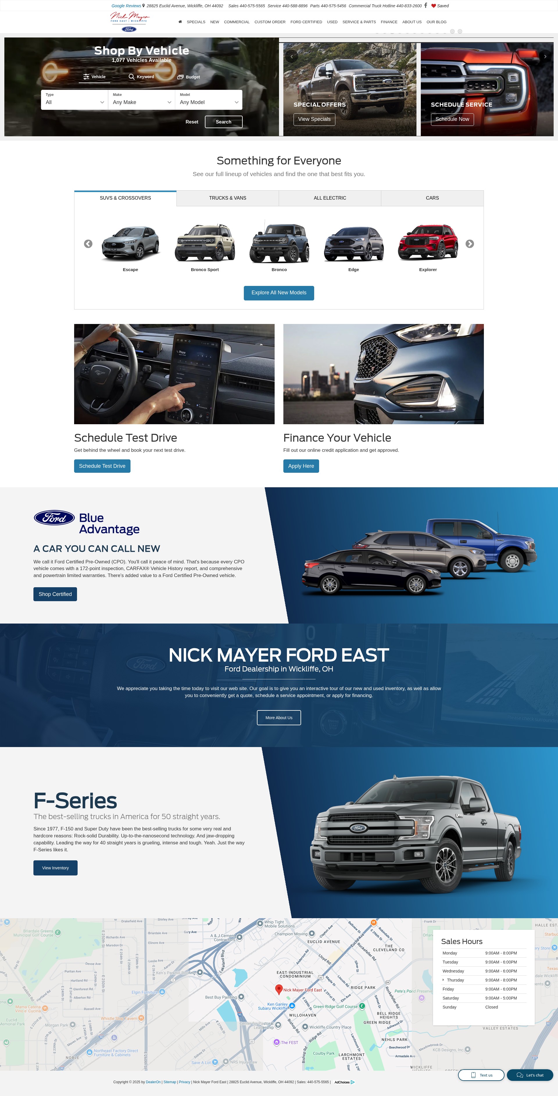 Screenshot of www.nickmayerfordeast.com