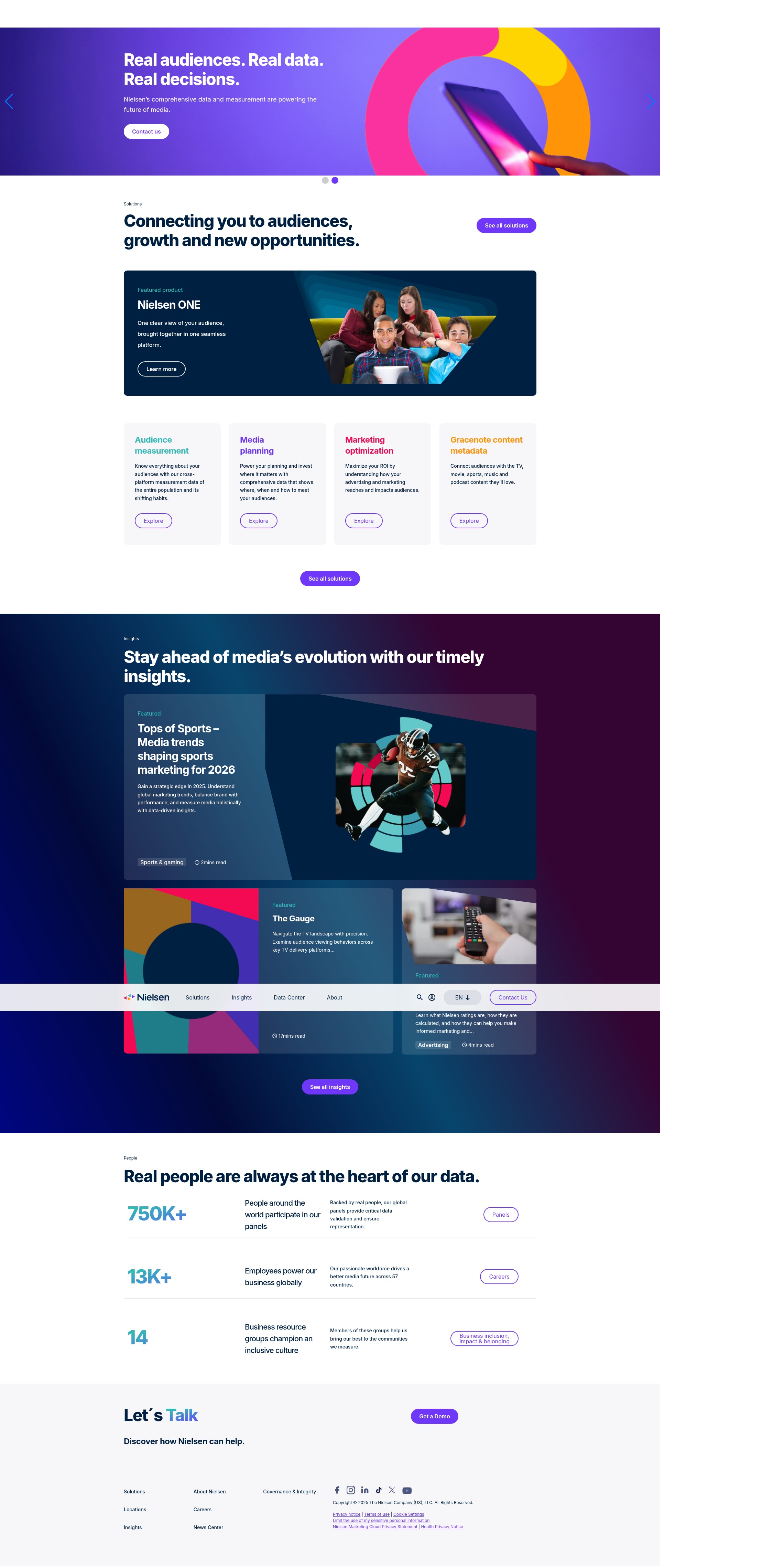 Screenshot of www.nielsen.com