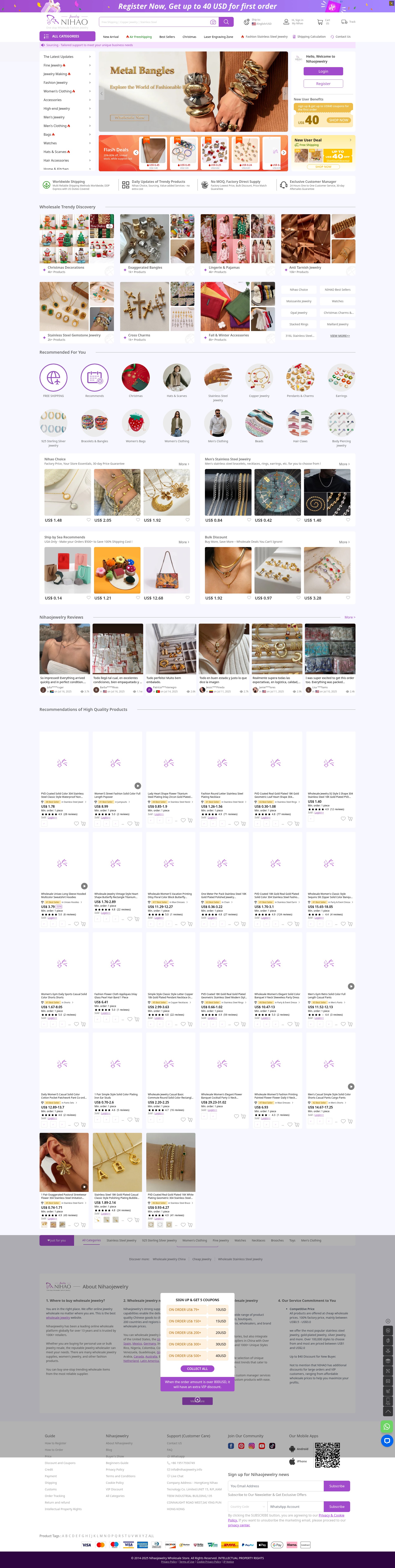 Screenshot of www.nihaojewelry.com