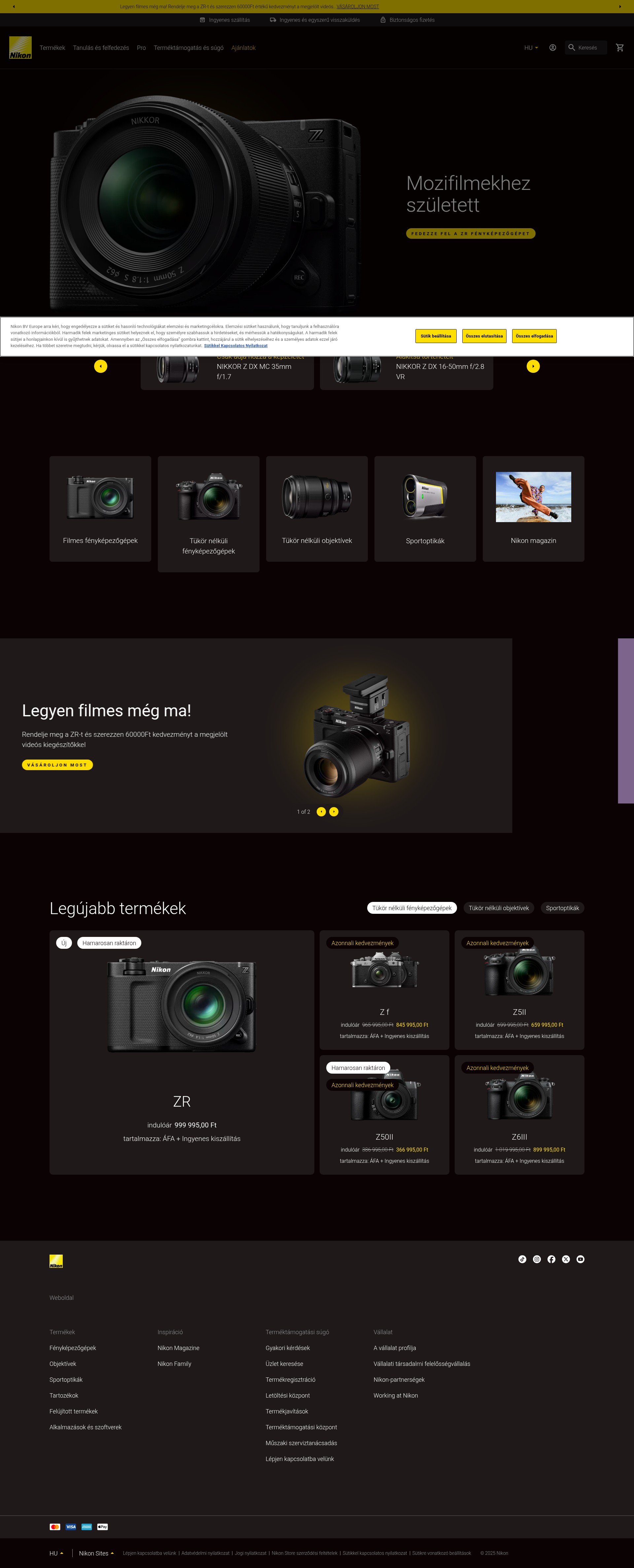 Screenshot of www.nikon.hu