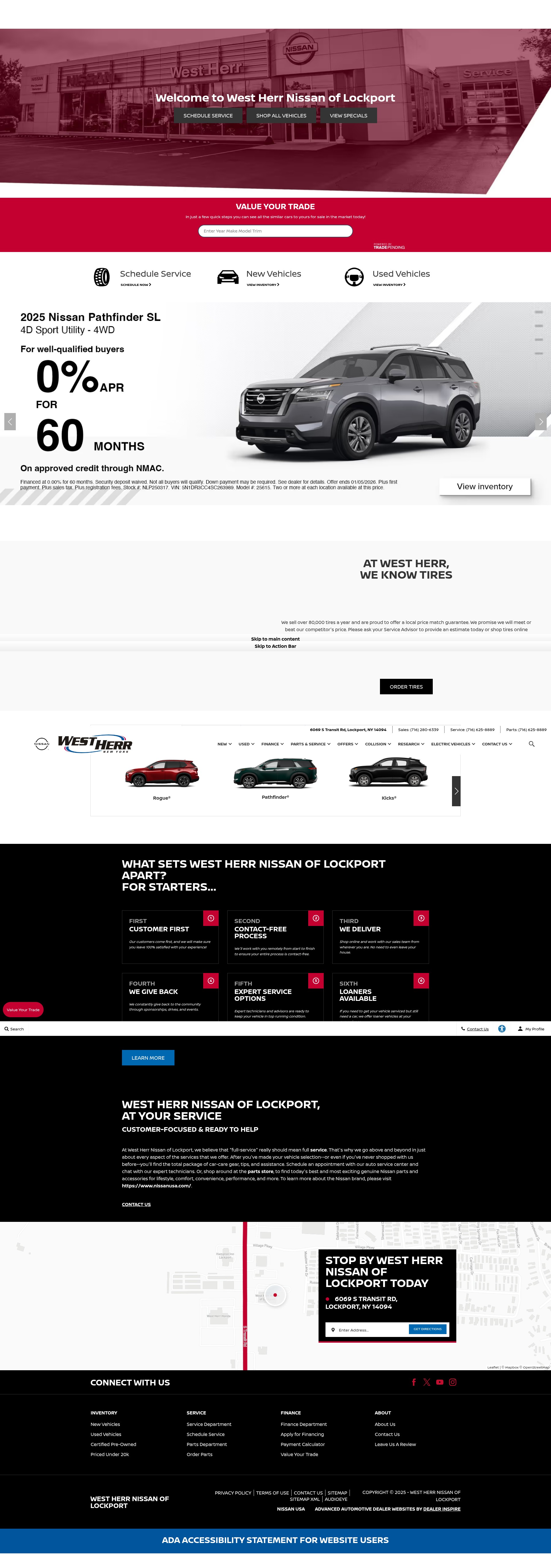 Screenshot of www.nissanlockport.com