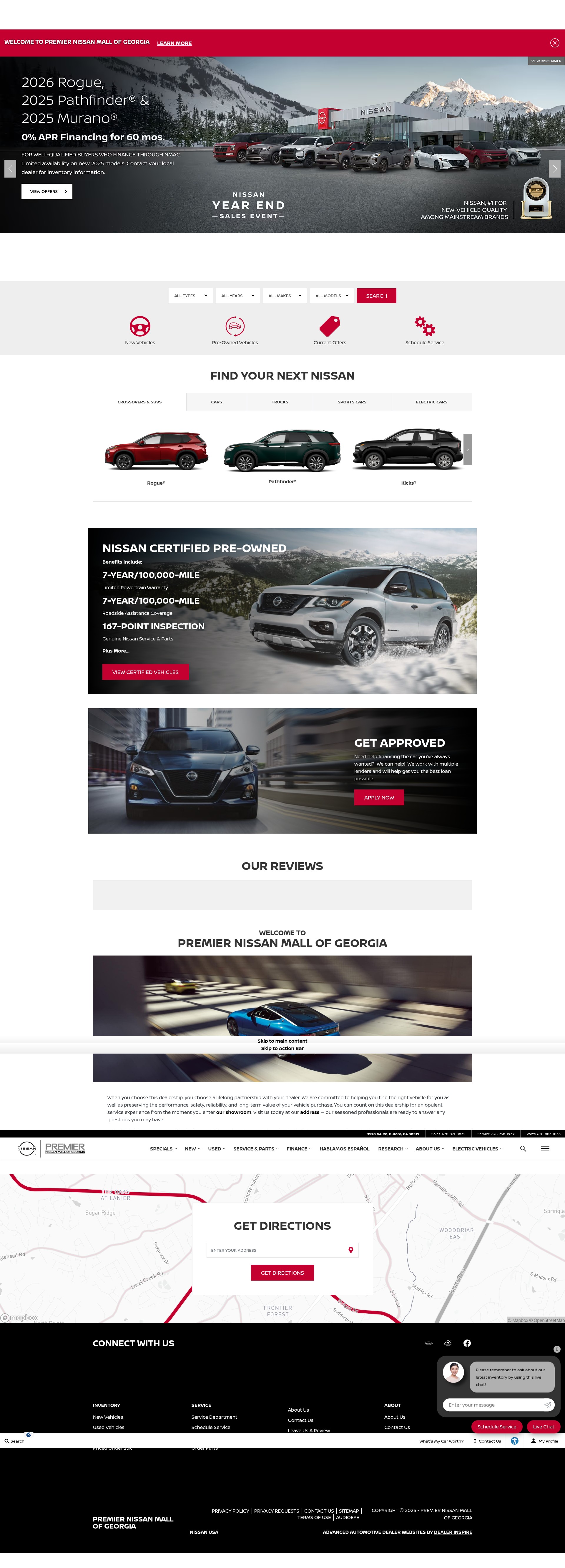 Screenshot of www.nissanmall.com