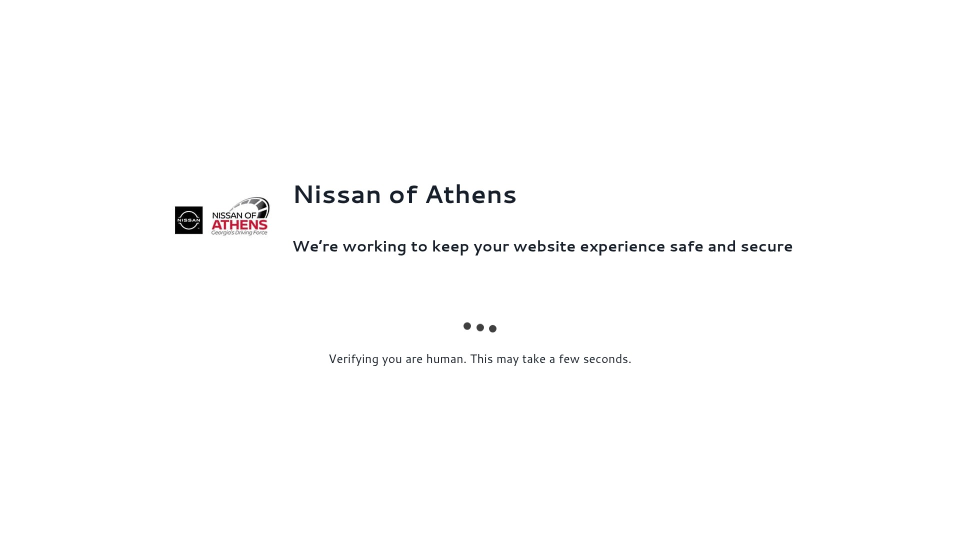 Screenshot of www.nissanofathens.com
