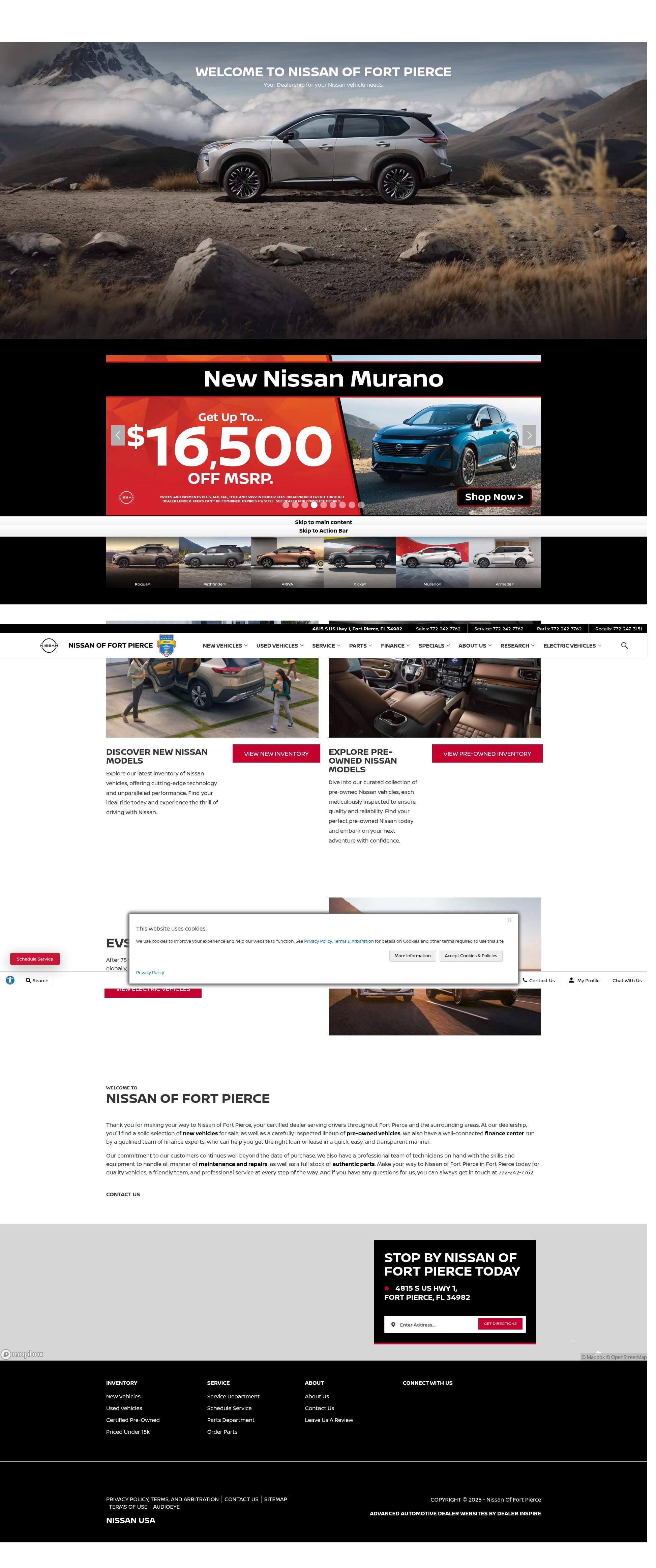 Screenshot of www.nissanoffortpierce.com