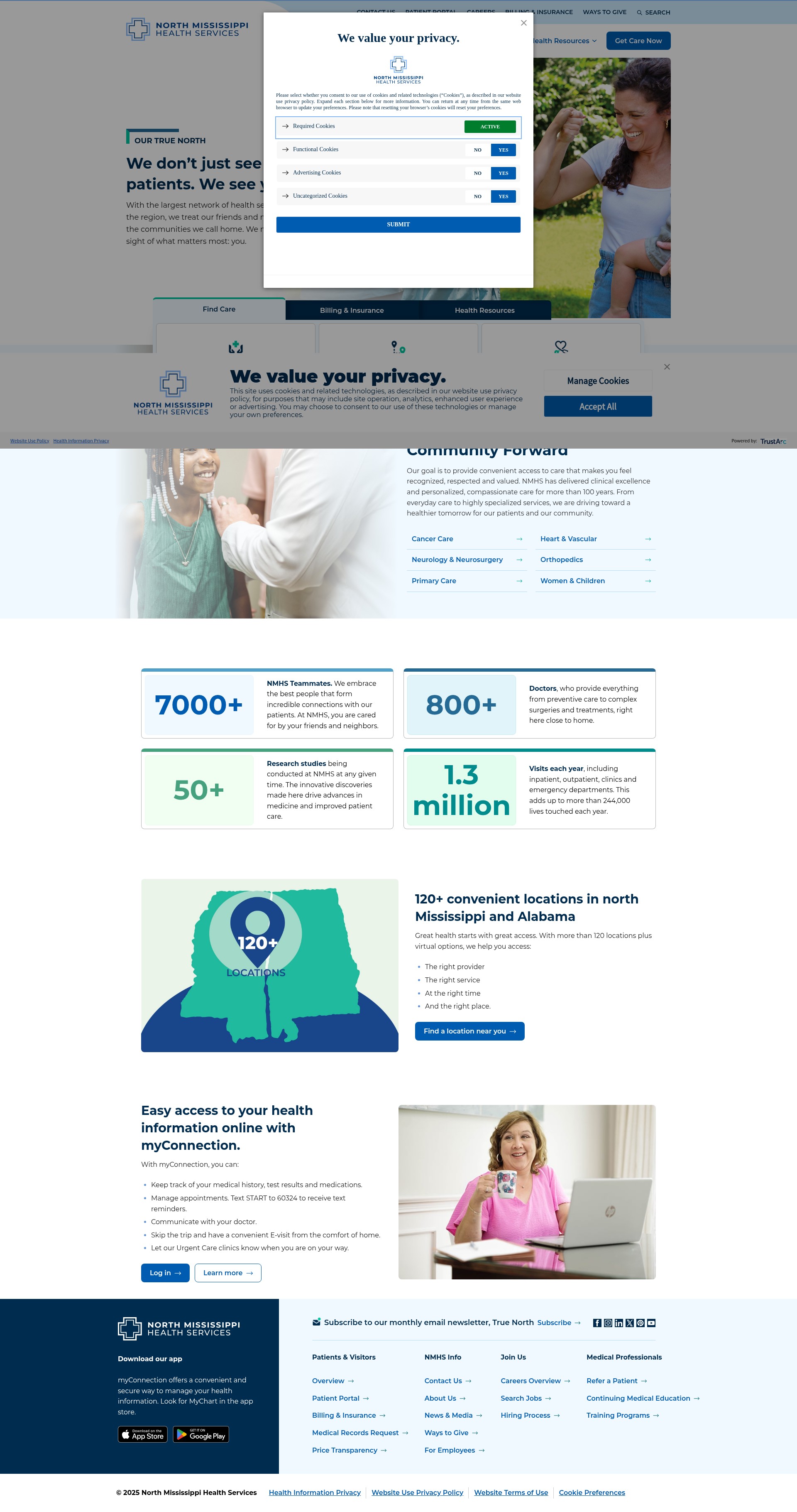 Screenshot of www.nmhs.net