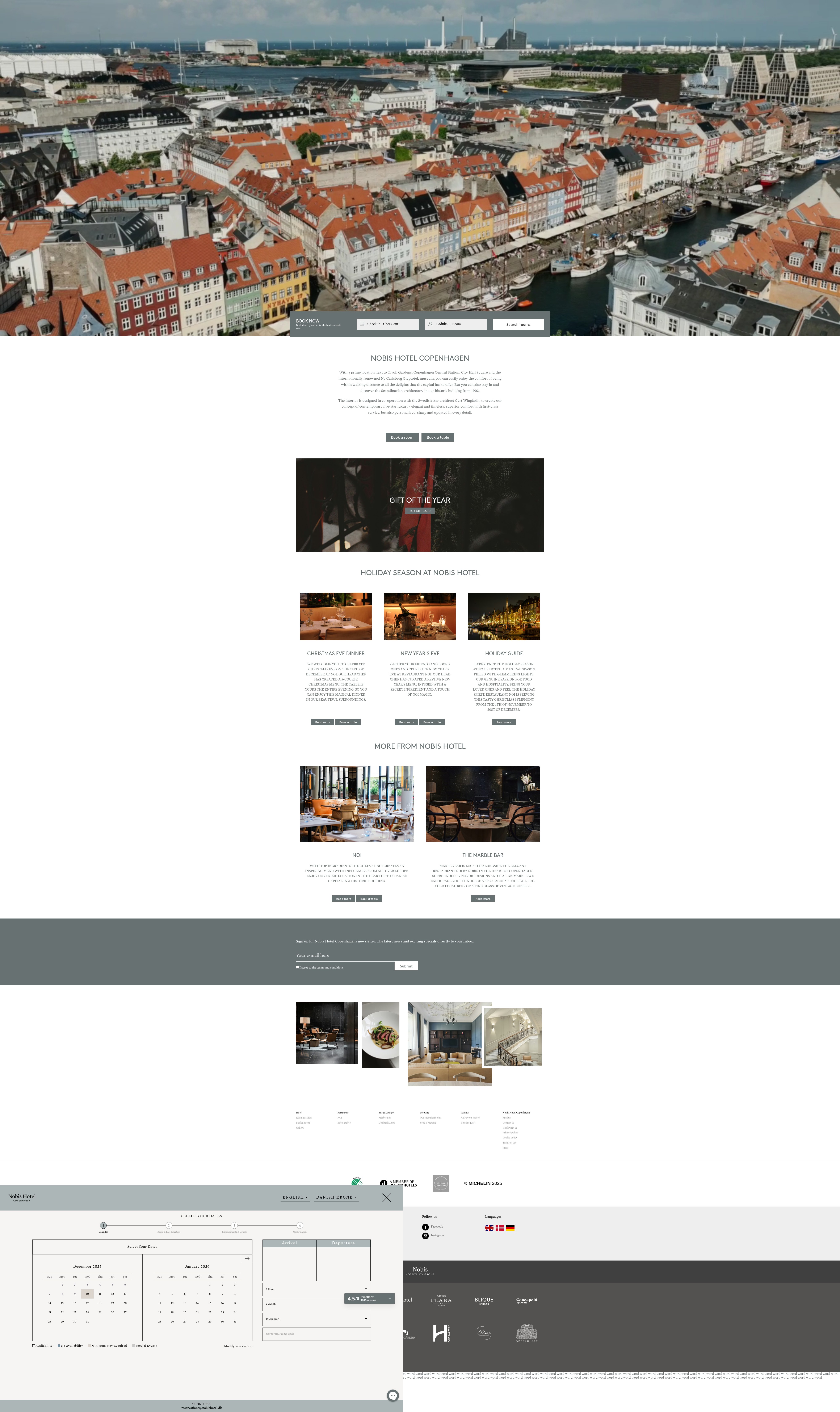 Screenshot of www.nobishotel.dk
