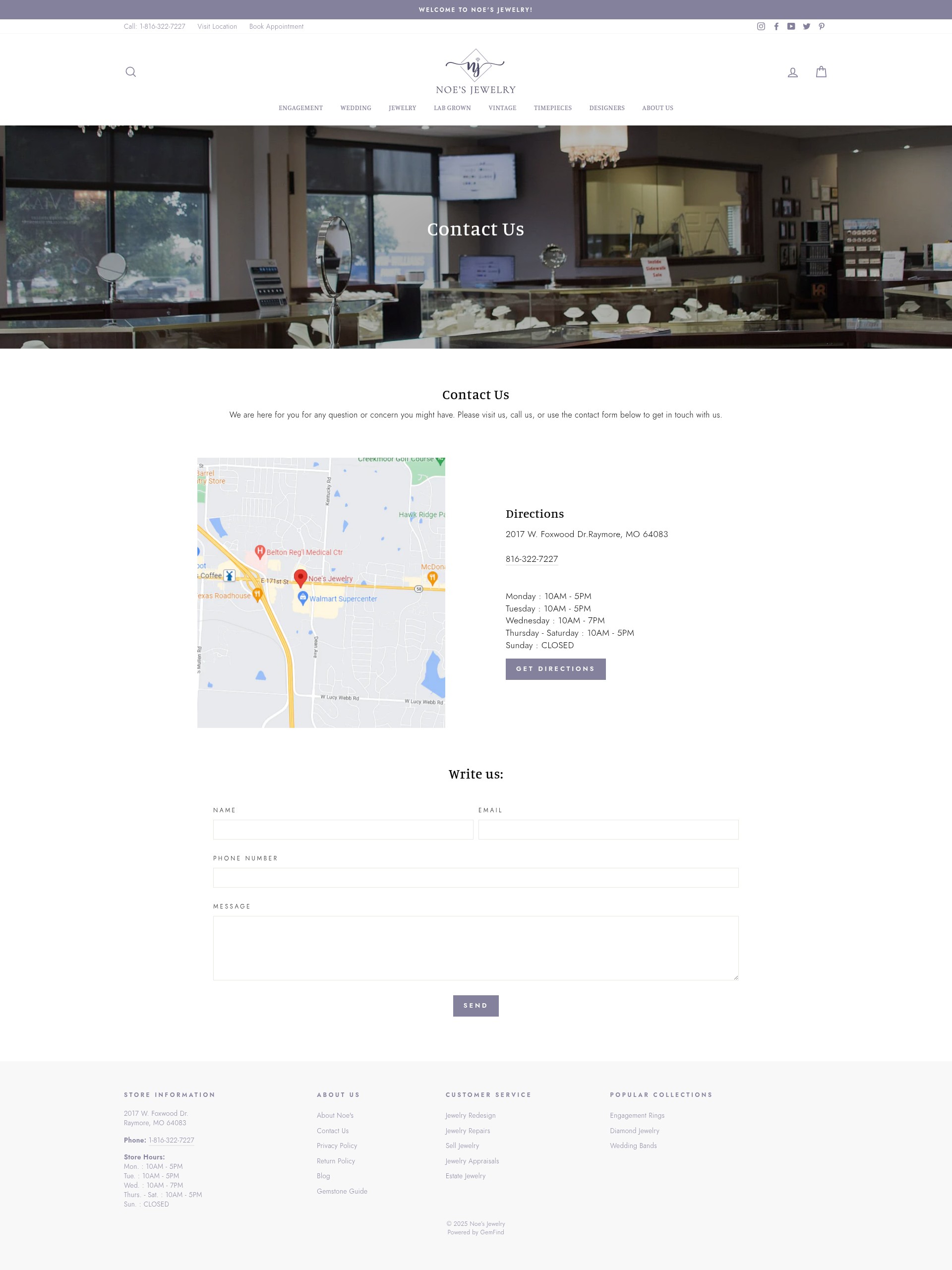 Screenshot of www.noesjewelry.com
