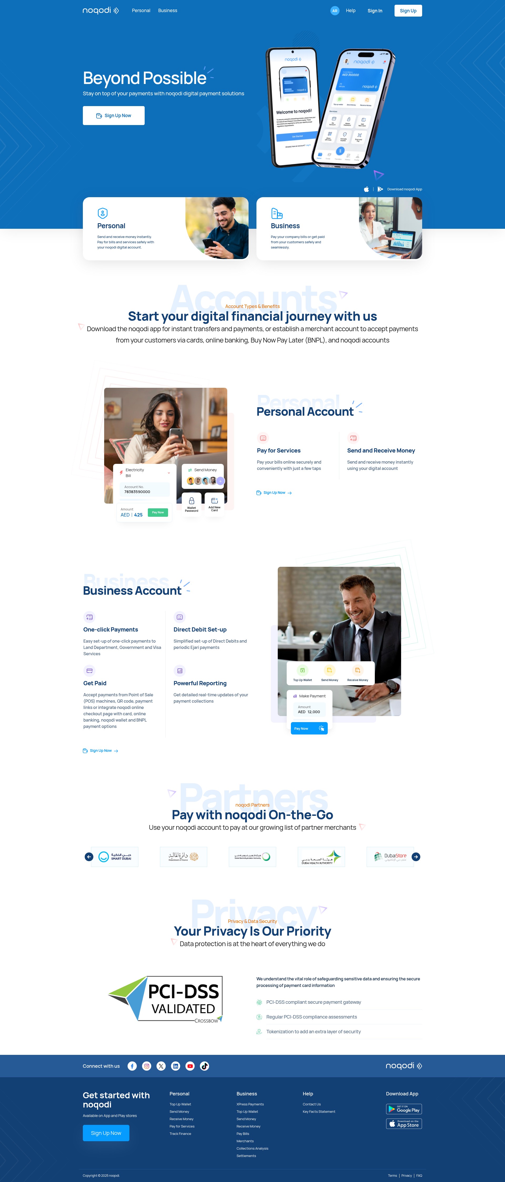 Screenshot of www.noqodi.com