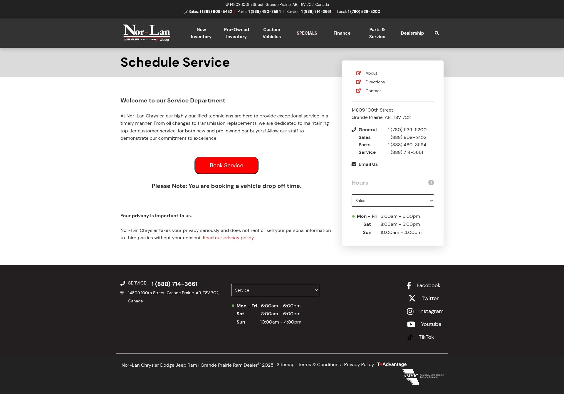 Screenshot of www.norlanchrysler.com