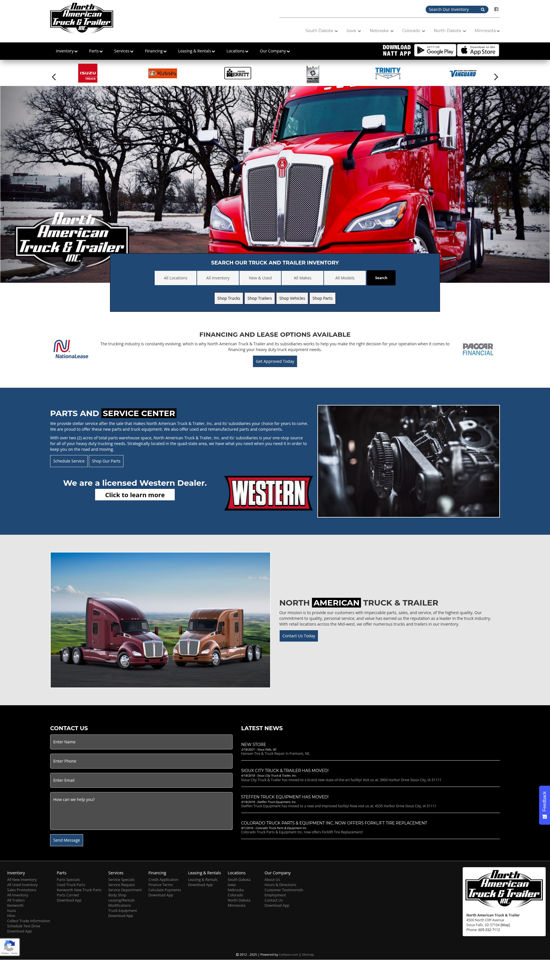 Screenshot of www.northamericantrucktrailer.com