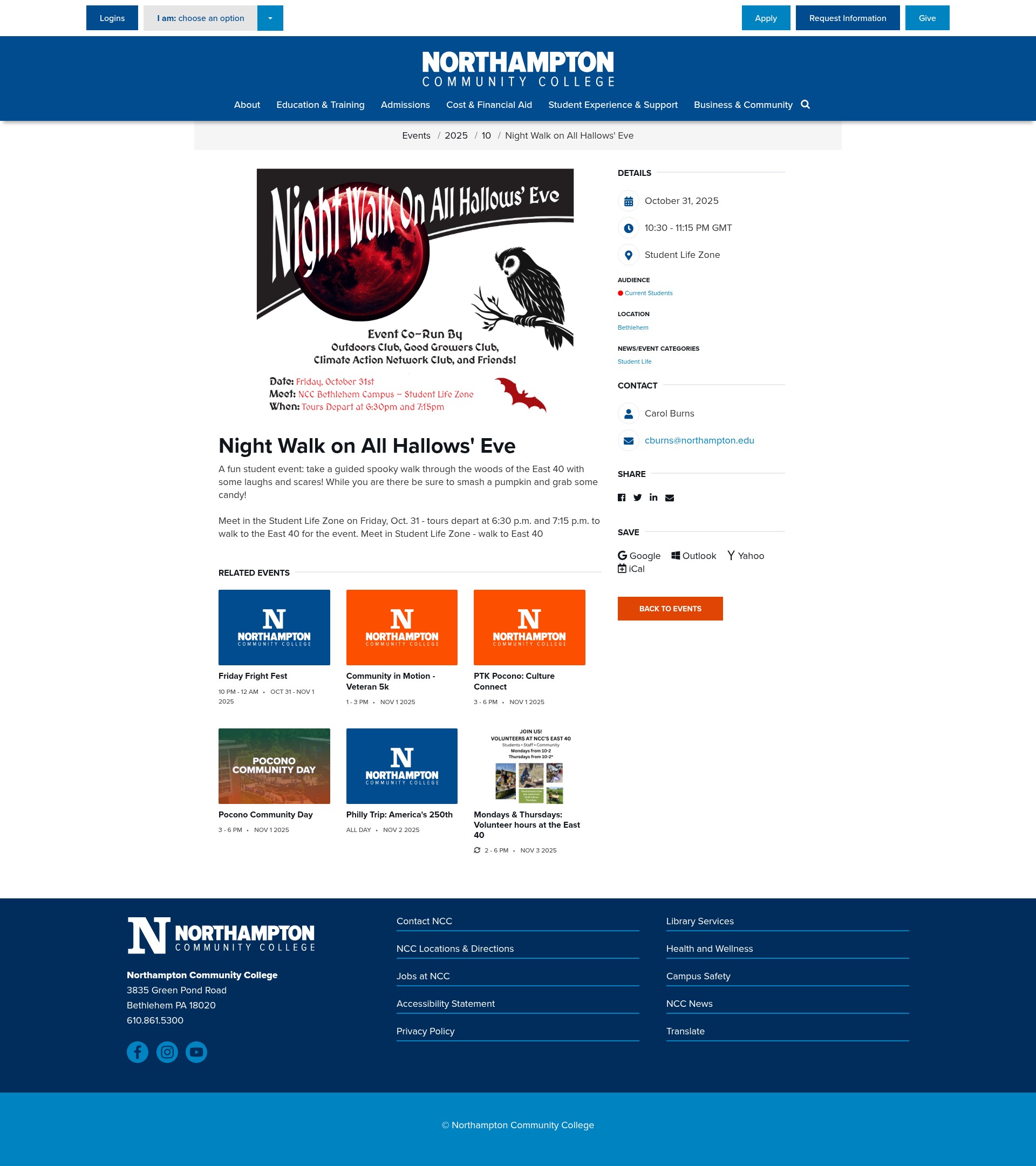 Screenshot of www.northampton.edu