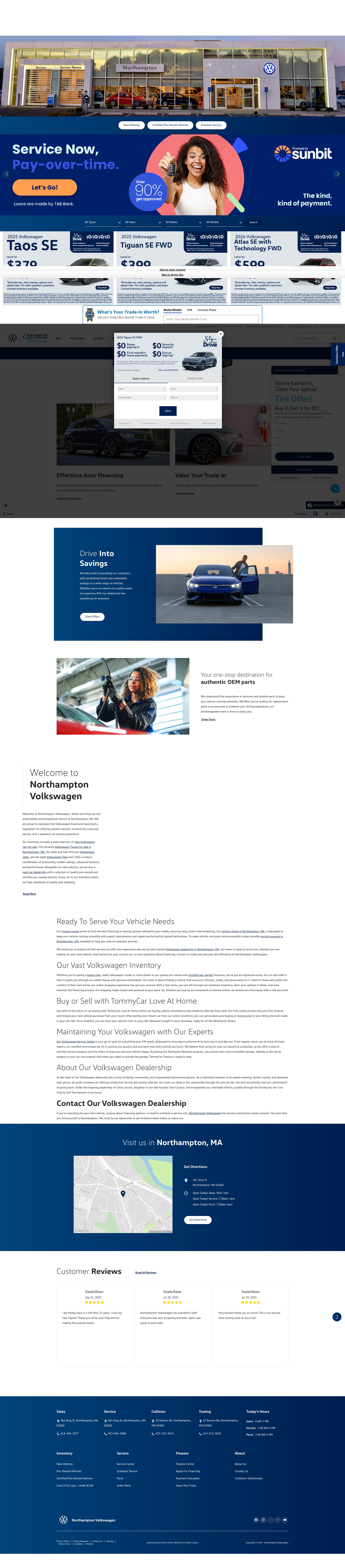 Screenshot of www.northamptonvolkswagen.com
