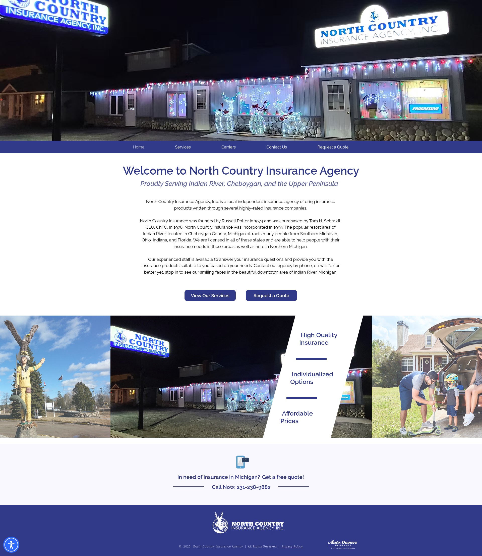Screenshot of www.northcountryins.com