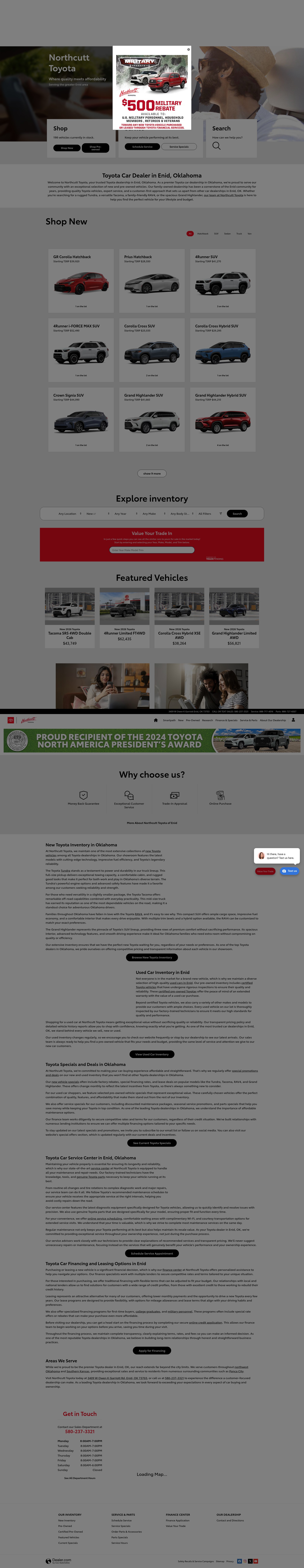 Screenshot of www.northcutttoyota.com