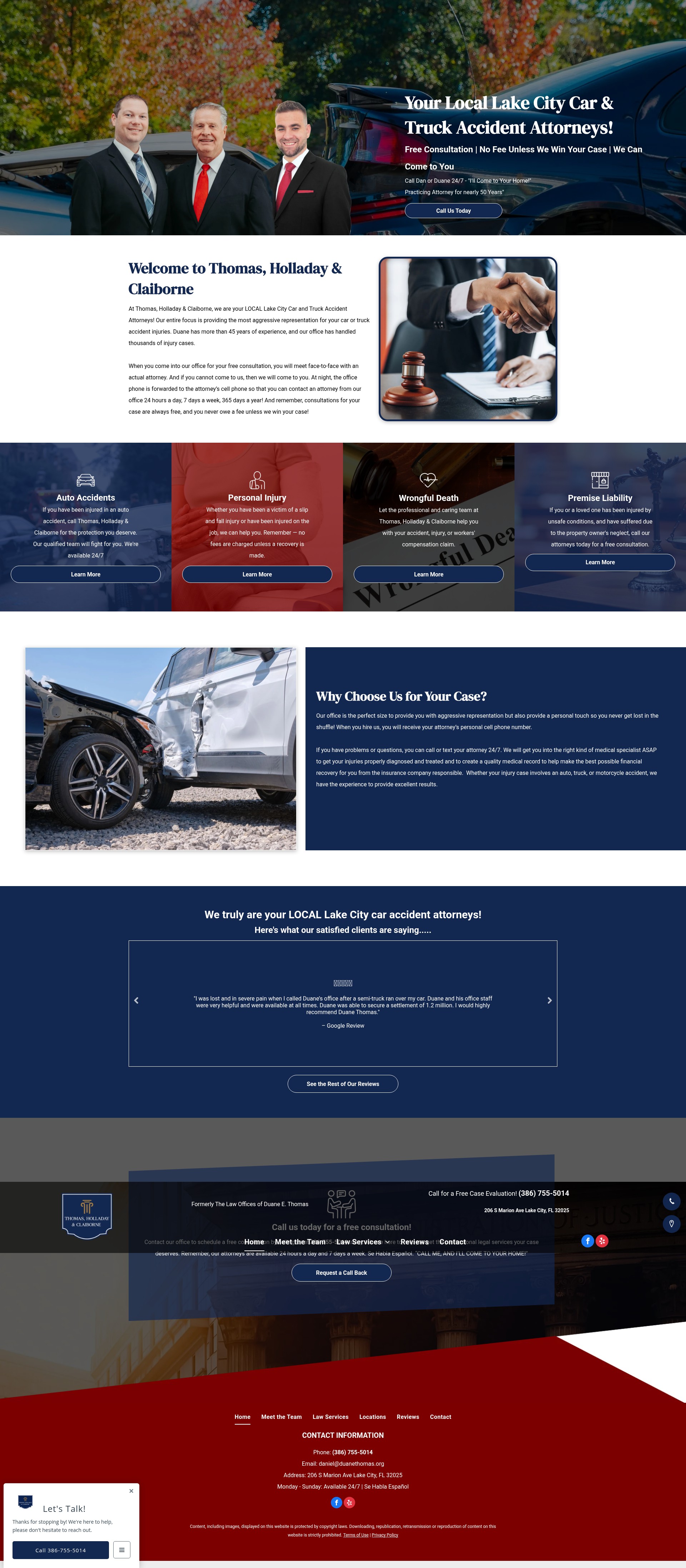 Screenshot of www.northfloridaautoaccidentlawyerfl.com