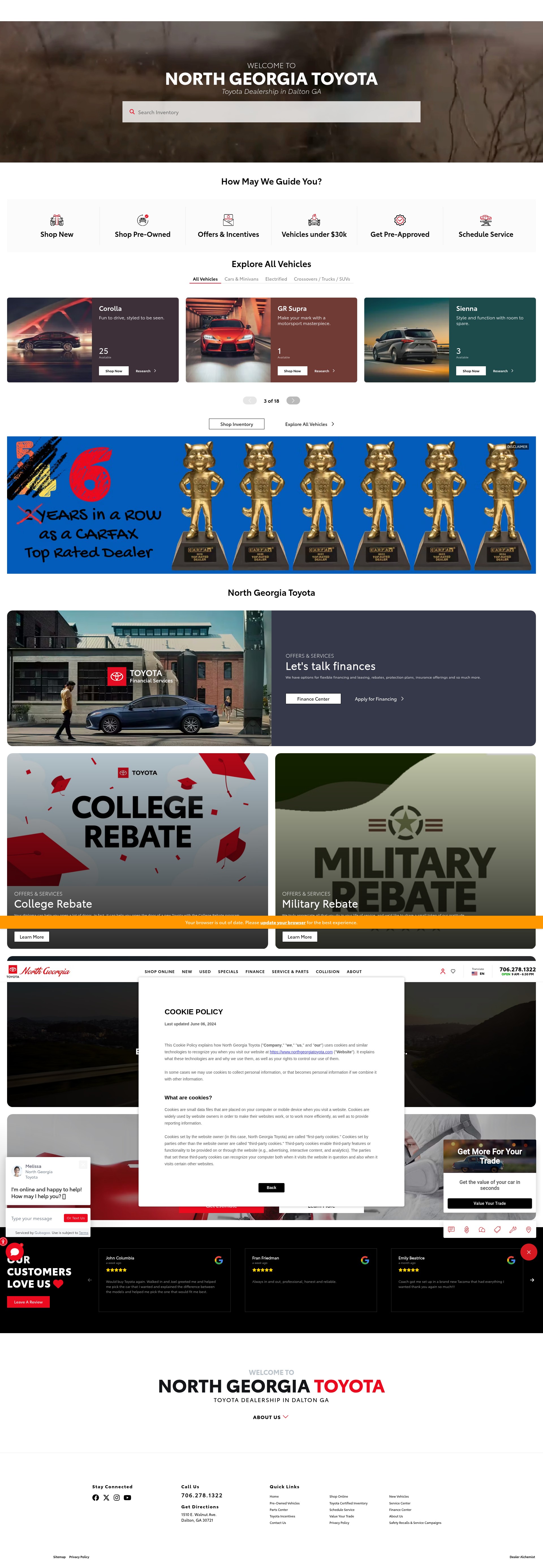 Screenshot of www.northgeorgiatoyota.com
