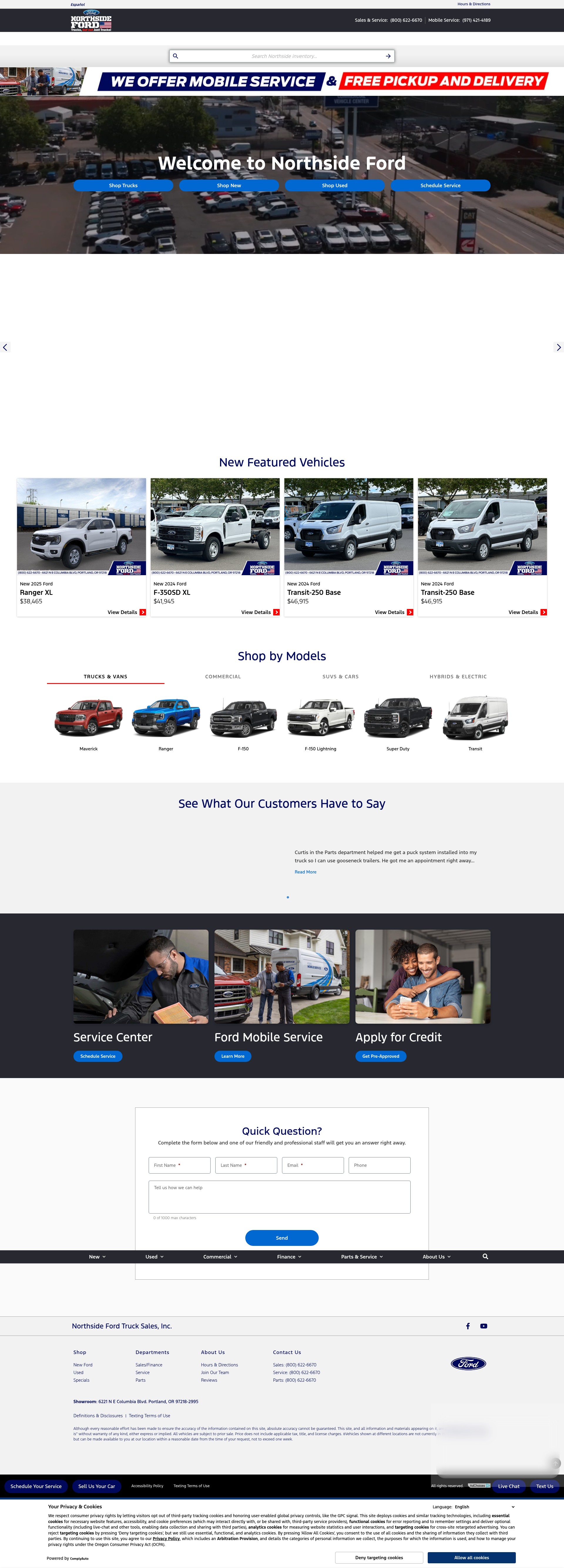 Screenshot of www.northsideford.net