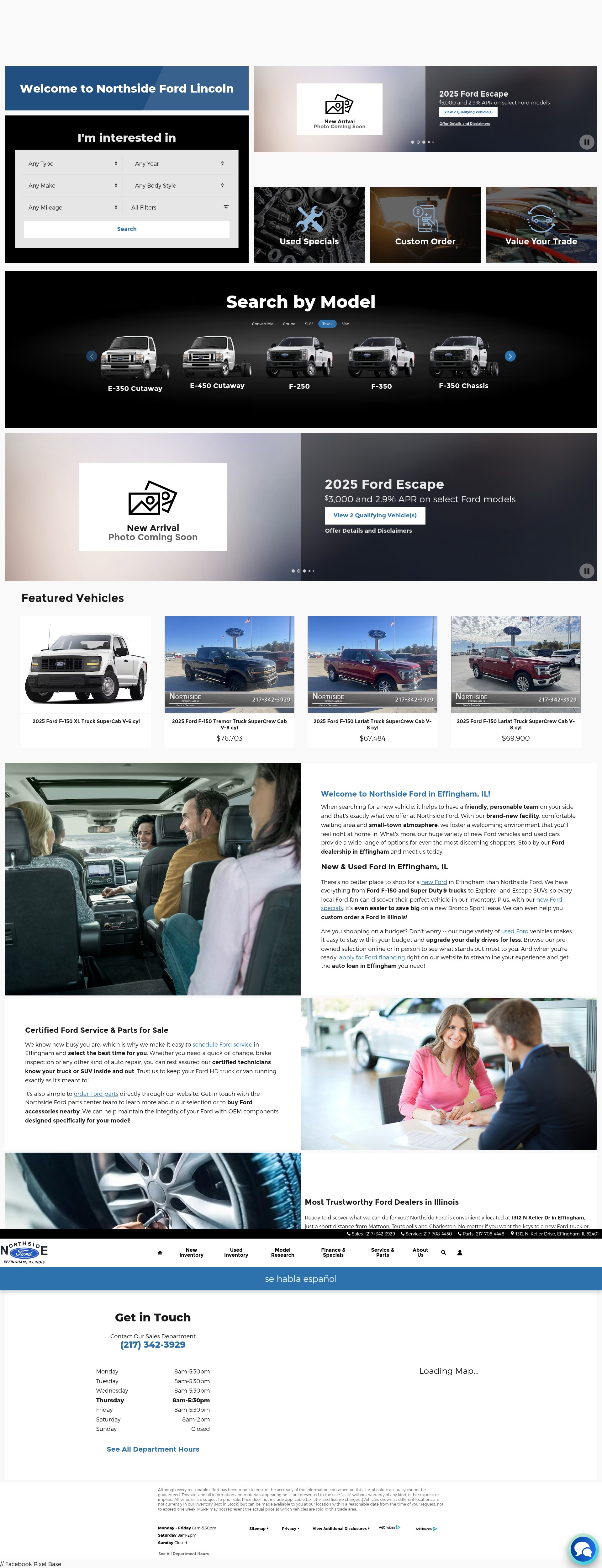 Screenshot of www.northsidefordlincoln.com