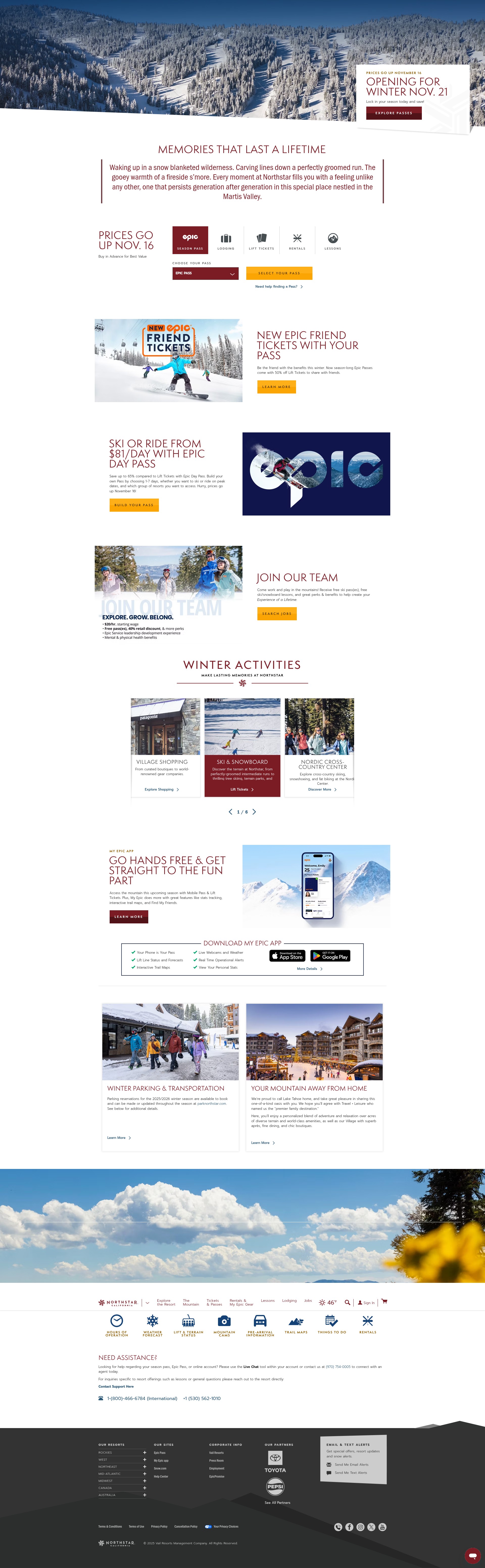 Screenshot of www.northstarcalifornia.com
