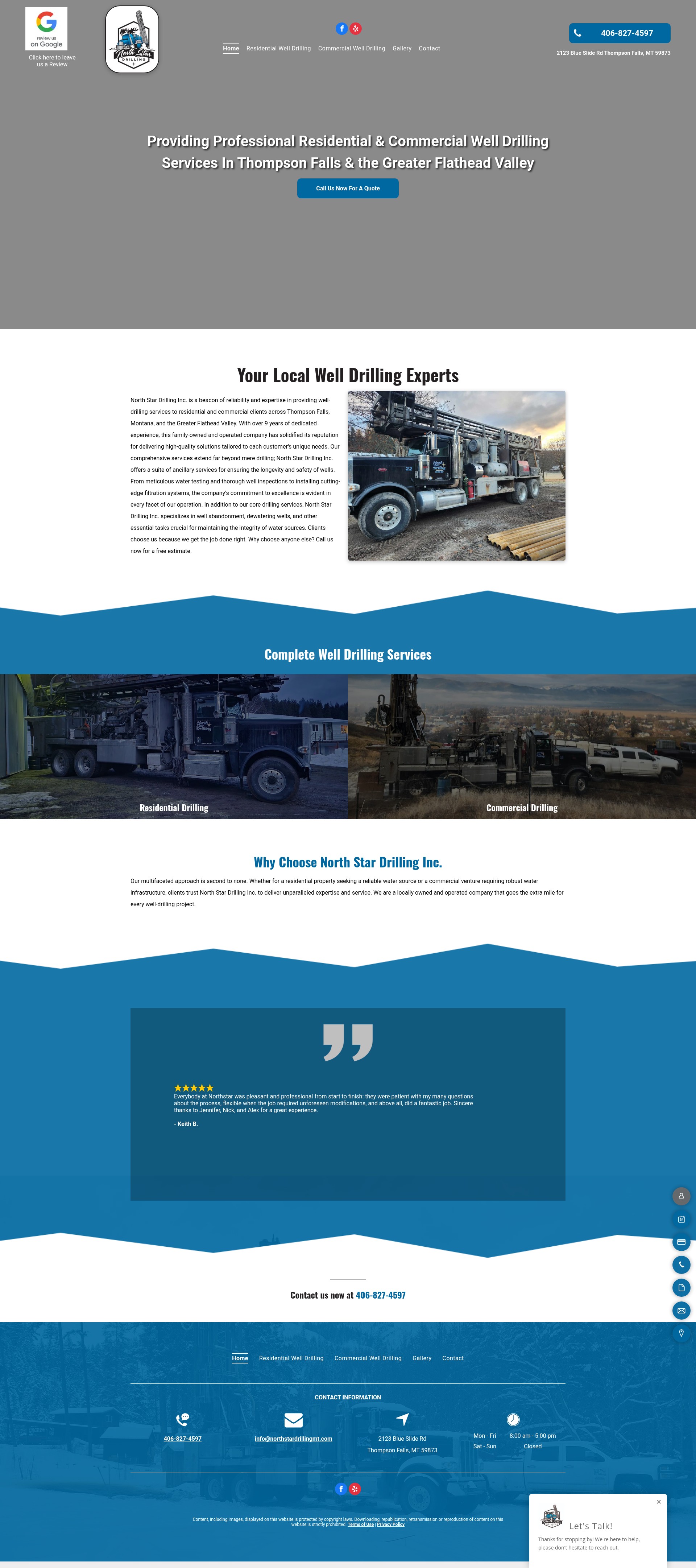 Screenshot of www.northstardrillingmtmt.com