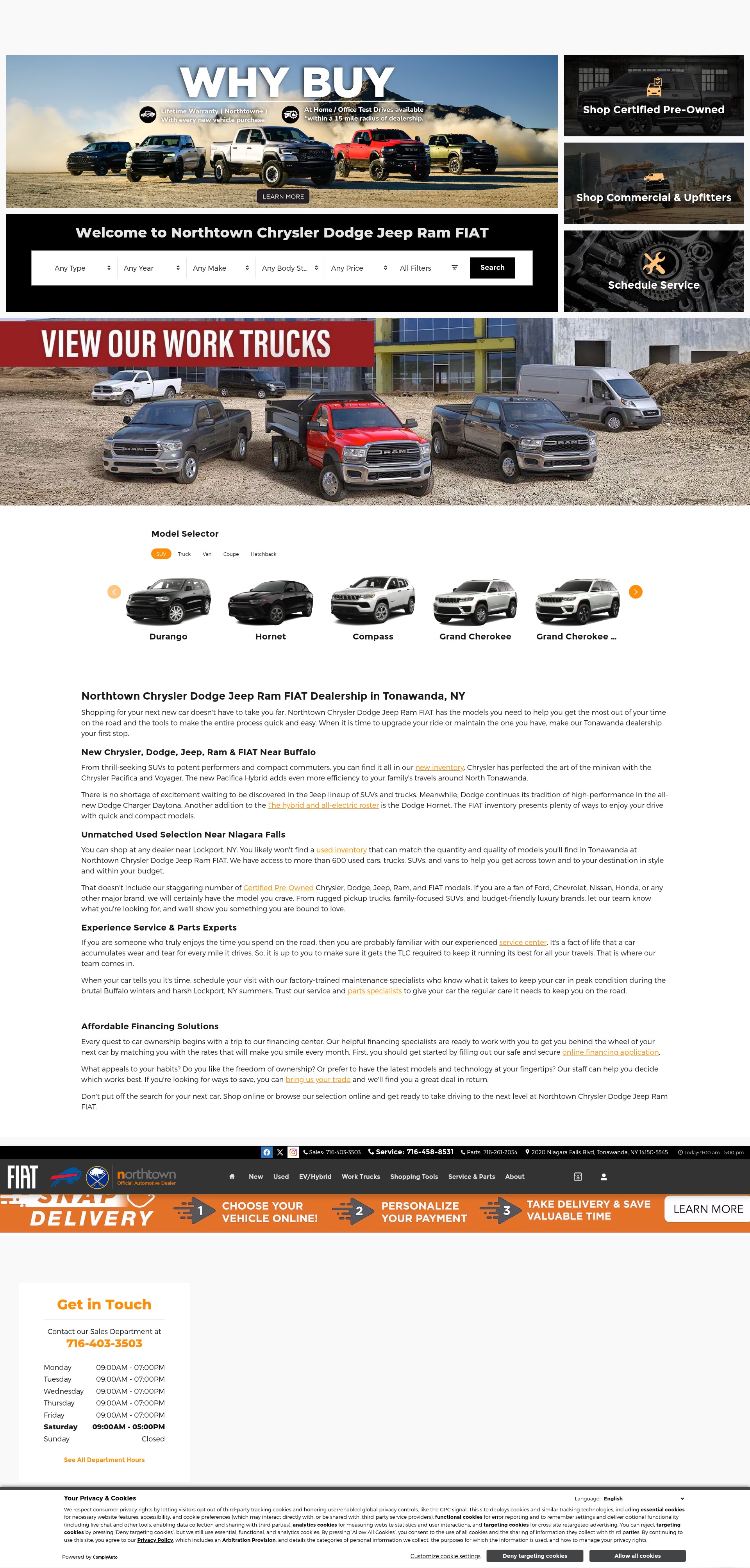 Screenshot of www.northtowncjd.com
