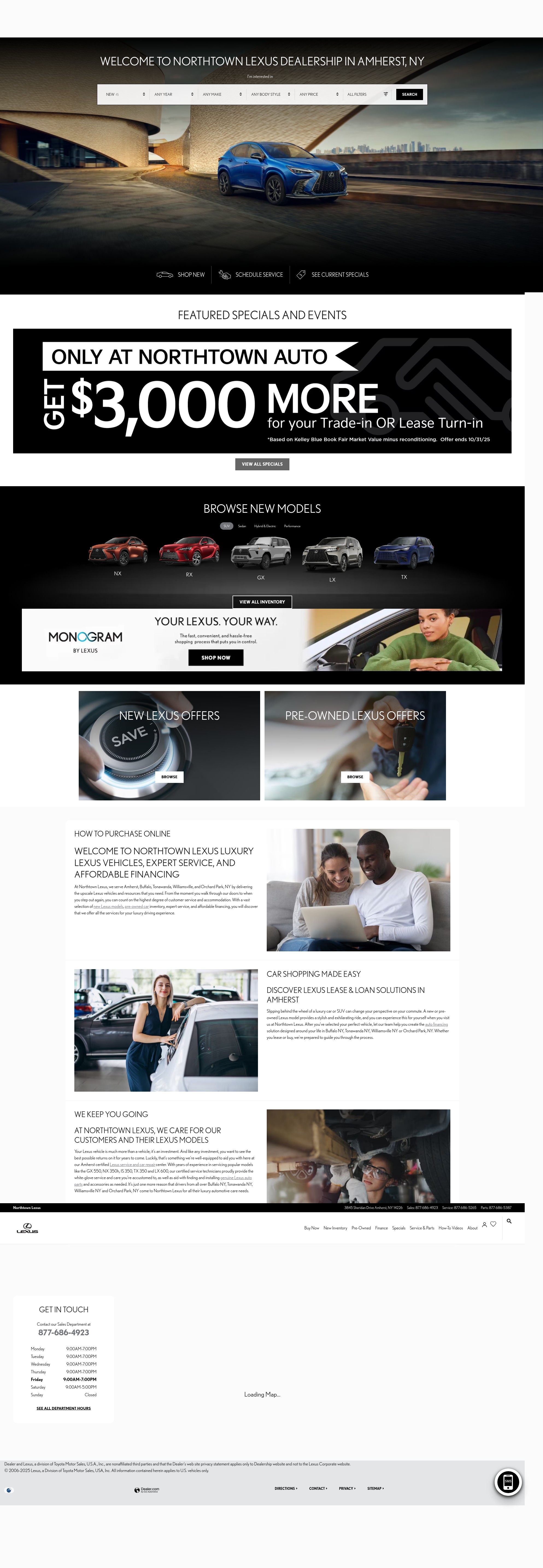 Screenshot of www.northtownlexus.com