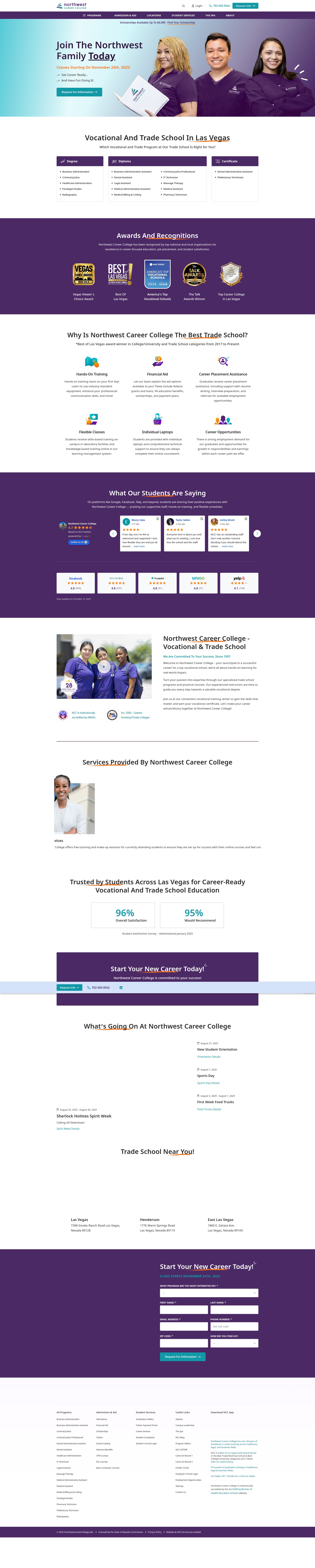 Screenshot of www.northwestcareercollege.edu