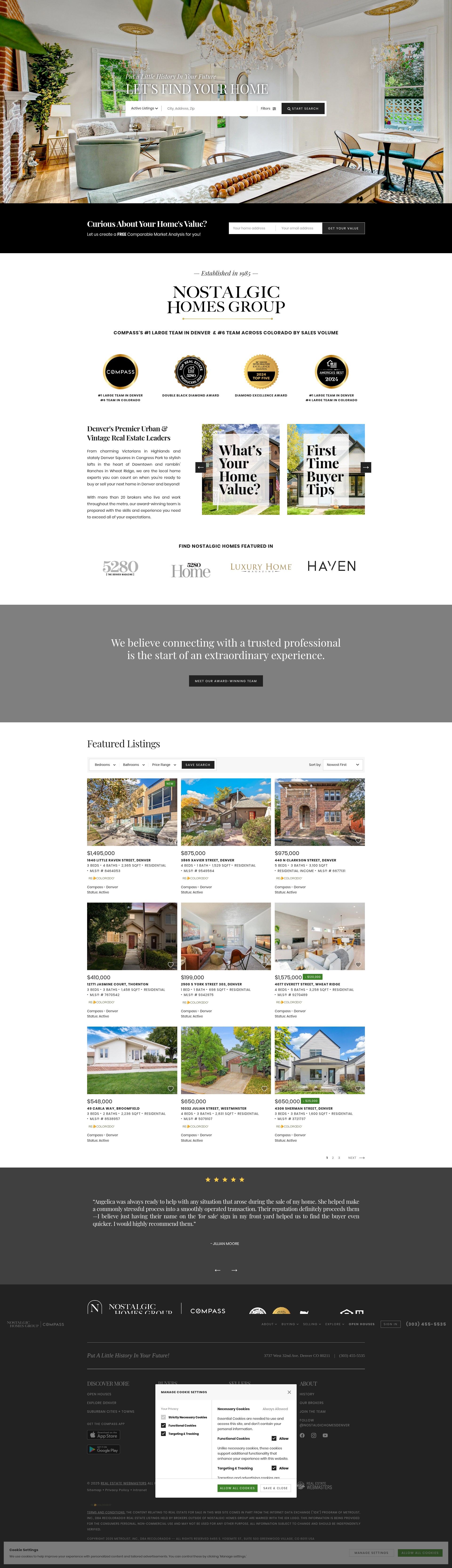 Screenshot of www.nostalgichomes.com