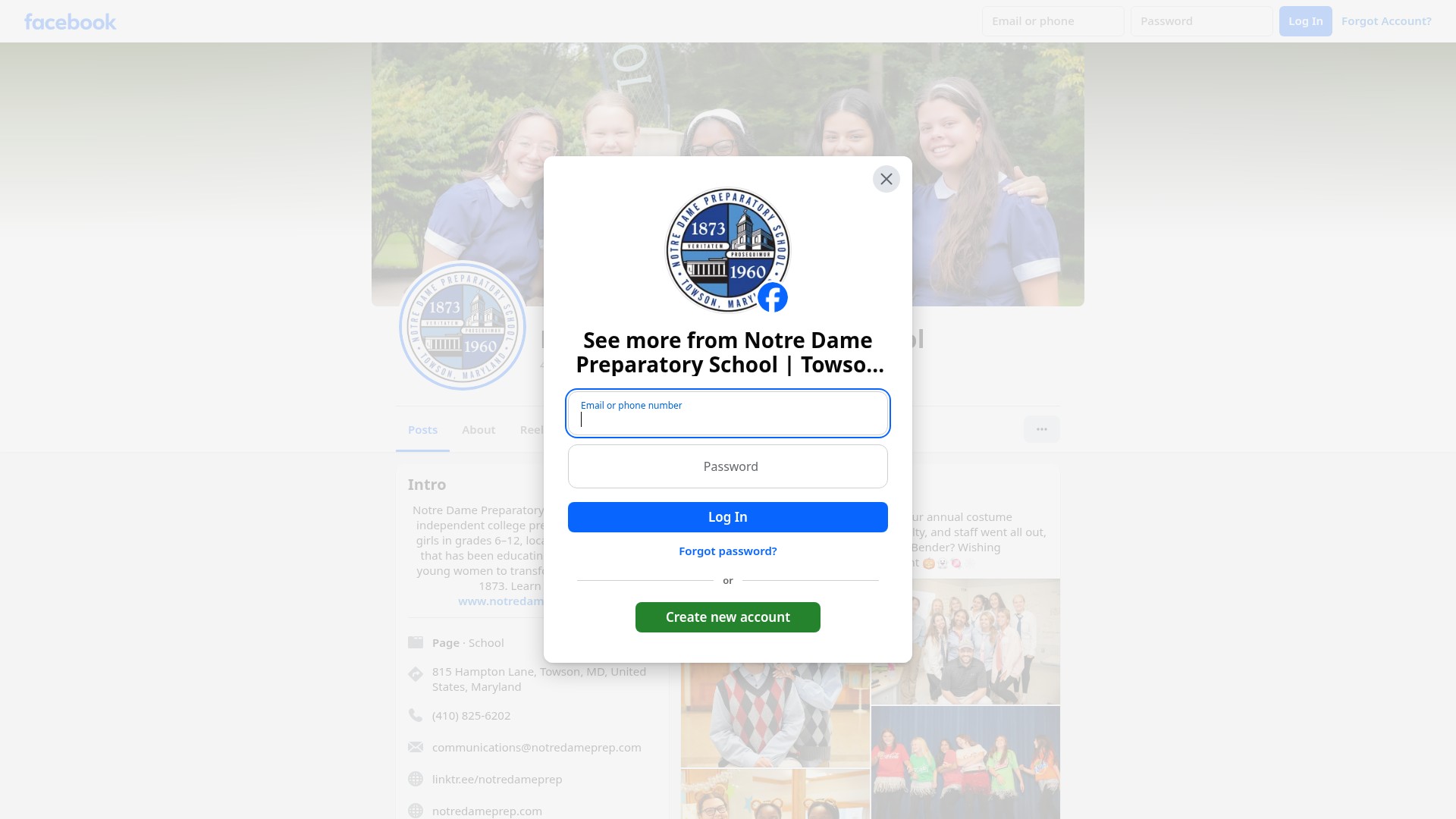 Screenshot of www.notredameprep.com