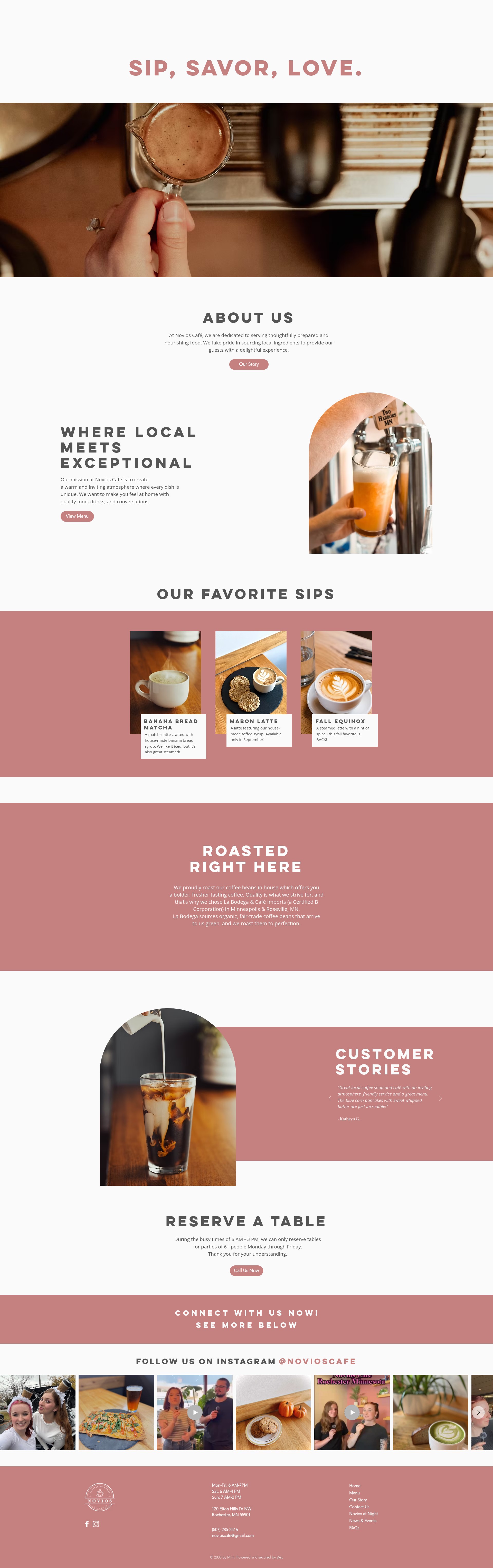 Screenshot of www.novioscafe.com