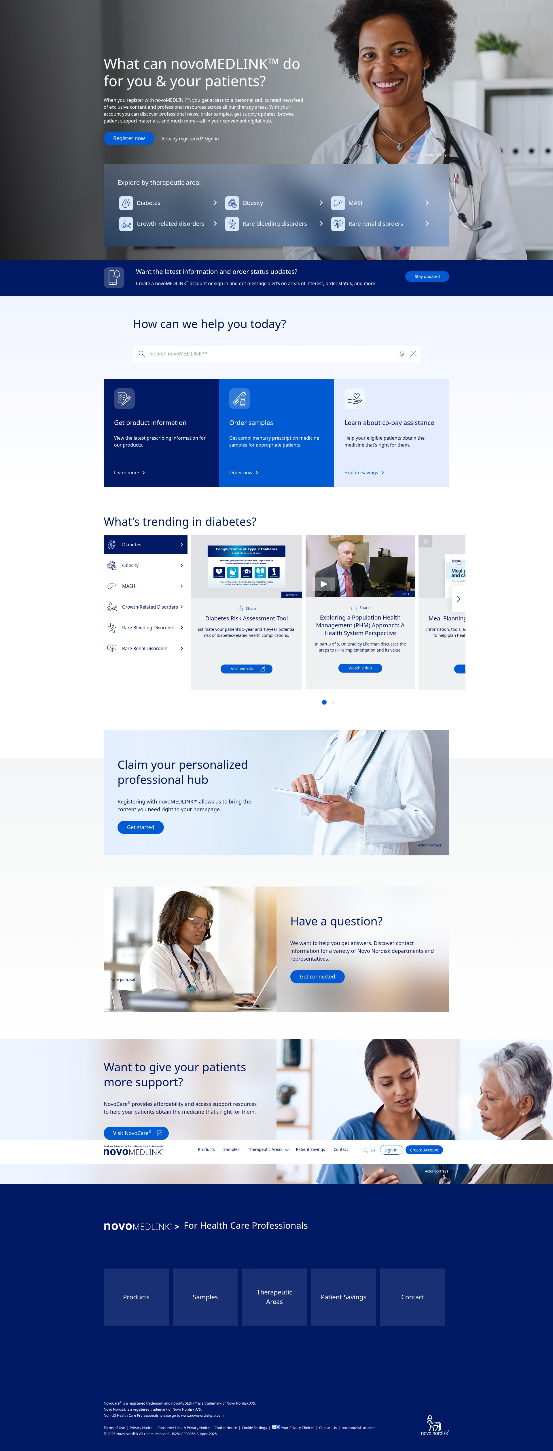 Screenshot of www.novomedlink.com