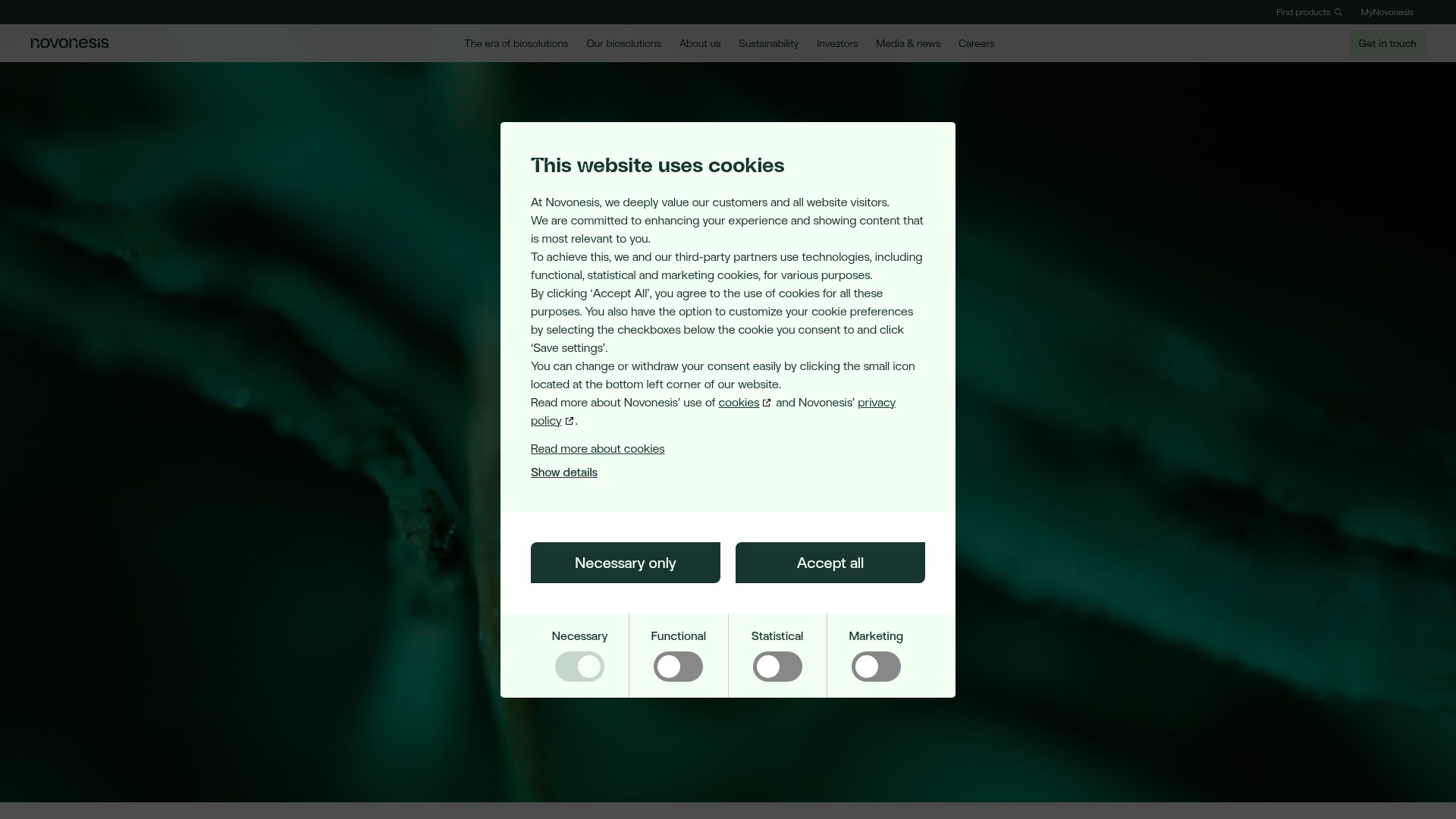 Screenshot of www.novonesis.com