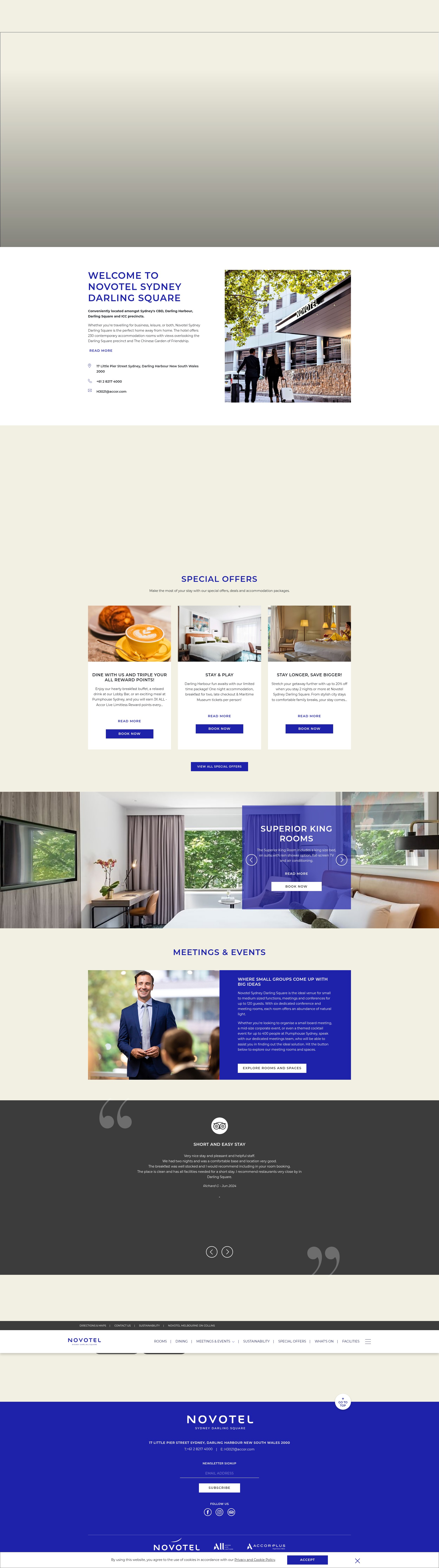Screenshot of www.novotelsydneydarlingsquare.com.au