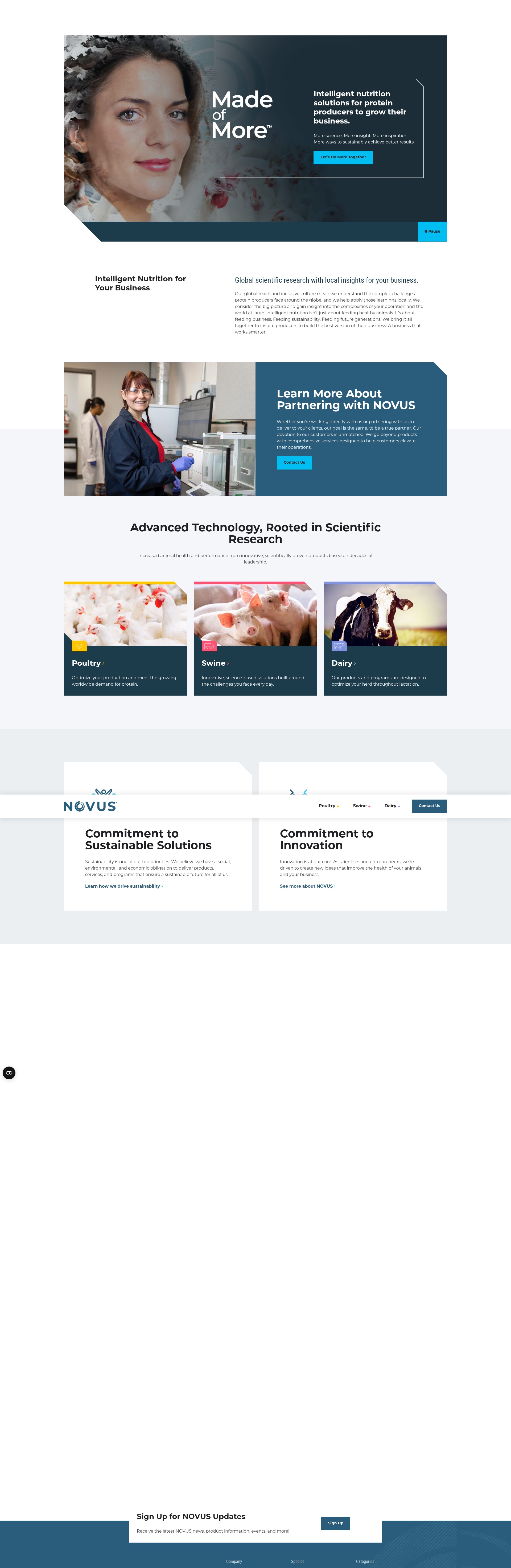Screenshot of www.novusint.com