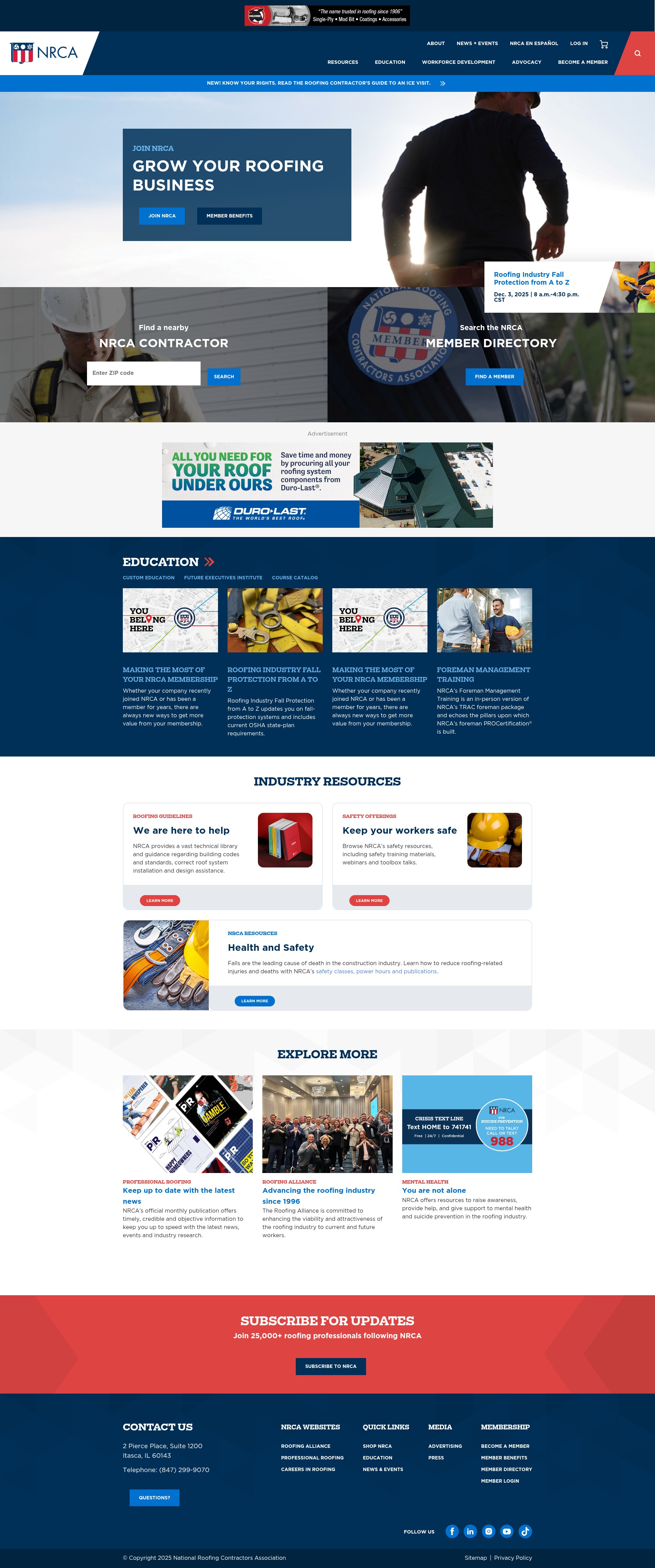 Screenshot of www.nrca.net