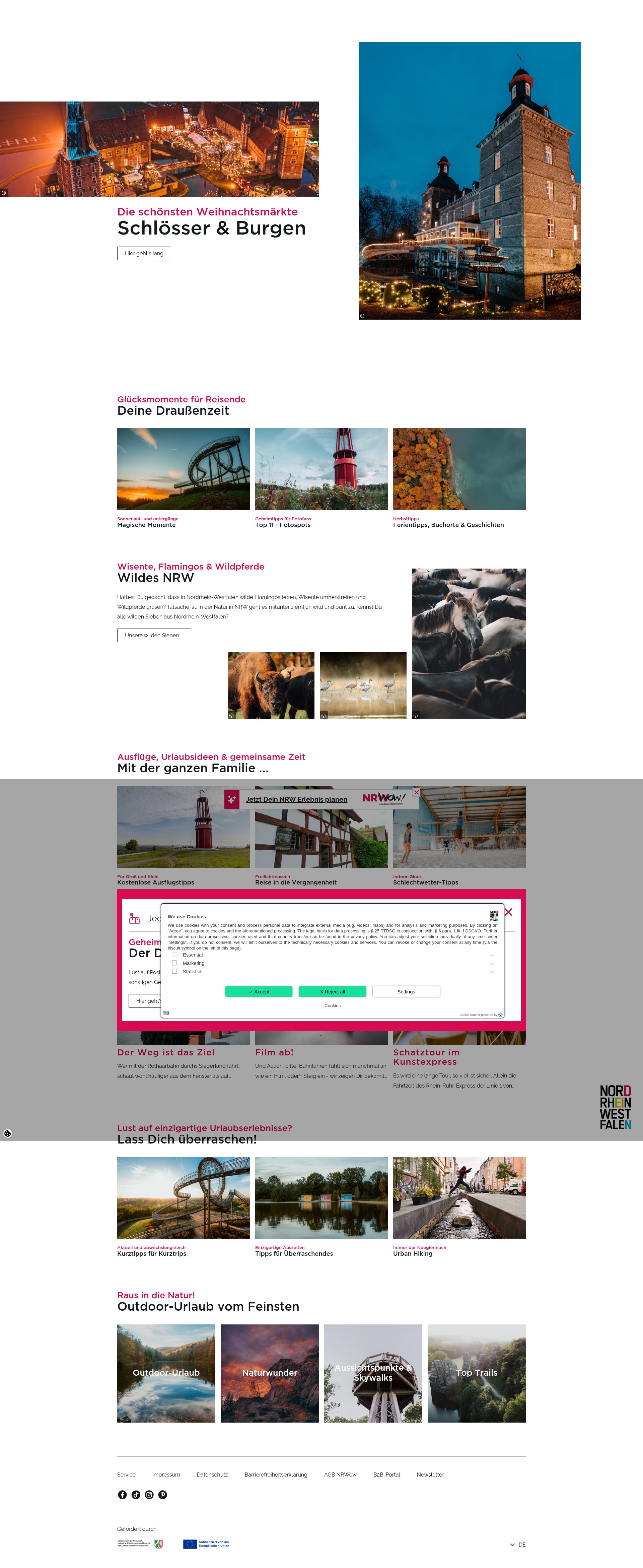 Screenshot of www.nrw-tourismus.de