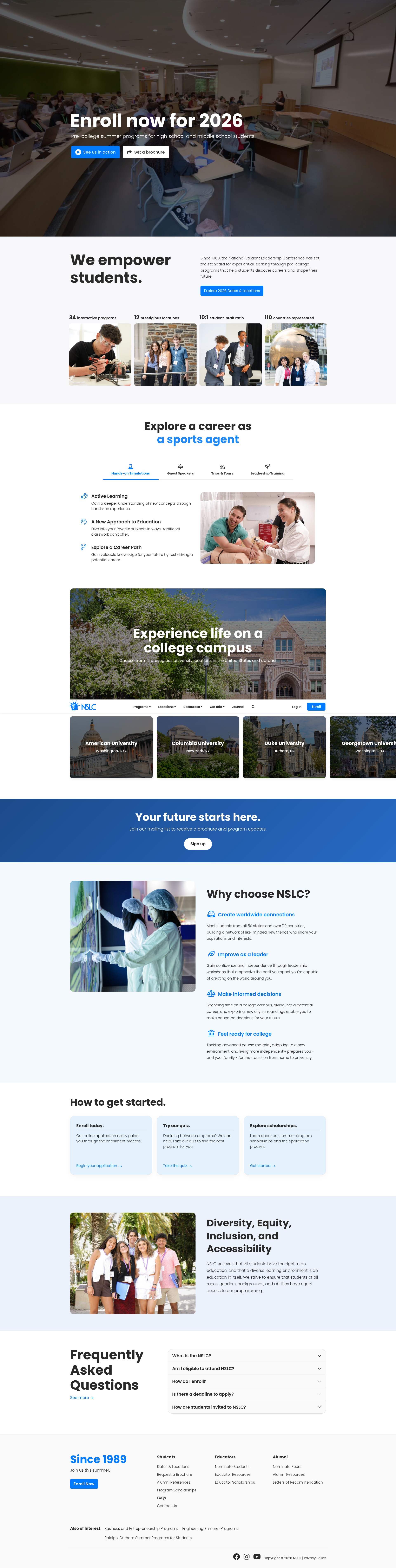 Screenshot of www.nslcleaders.org
