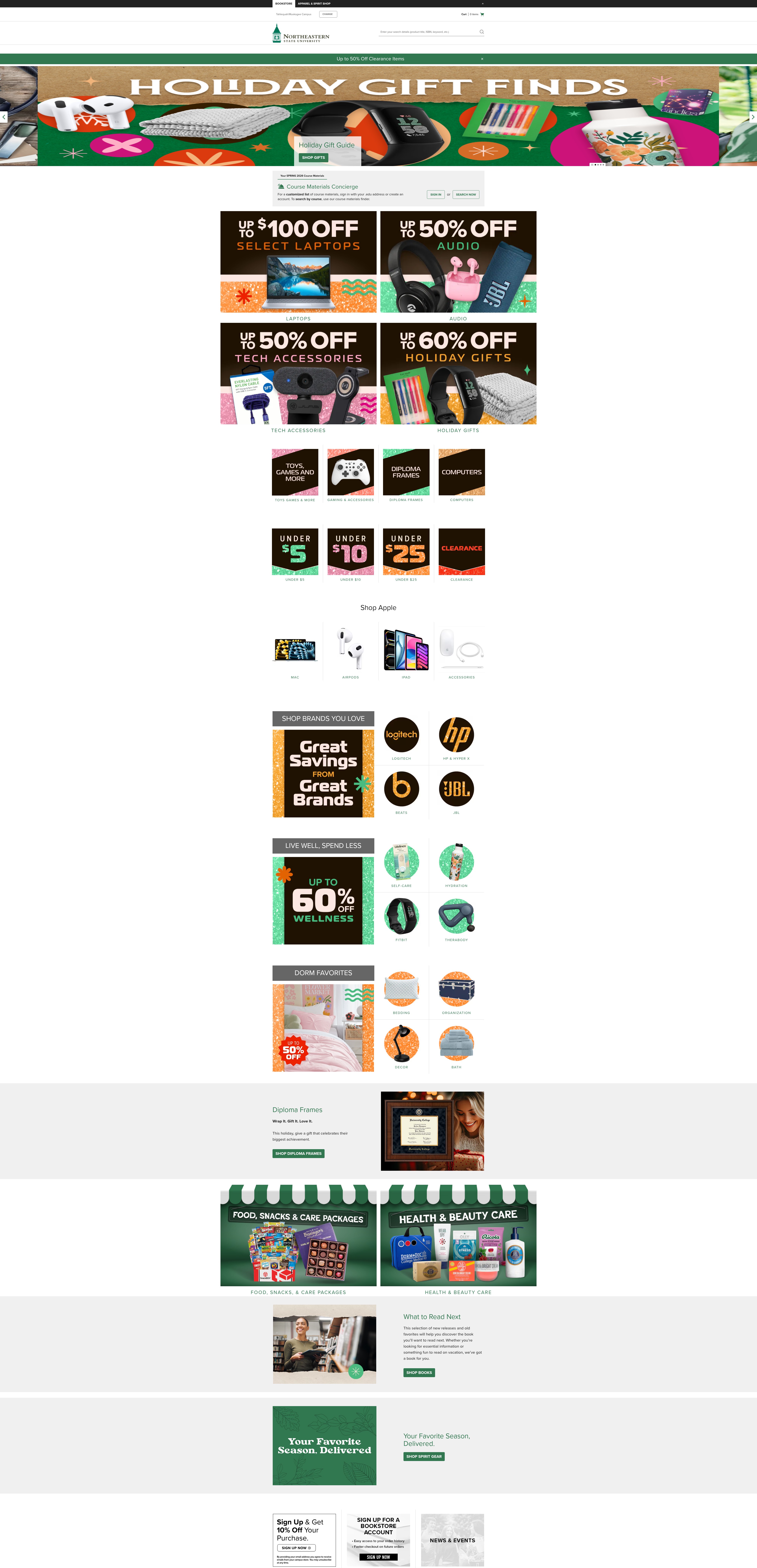 Screenshot of www.nsuok.edu