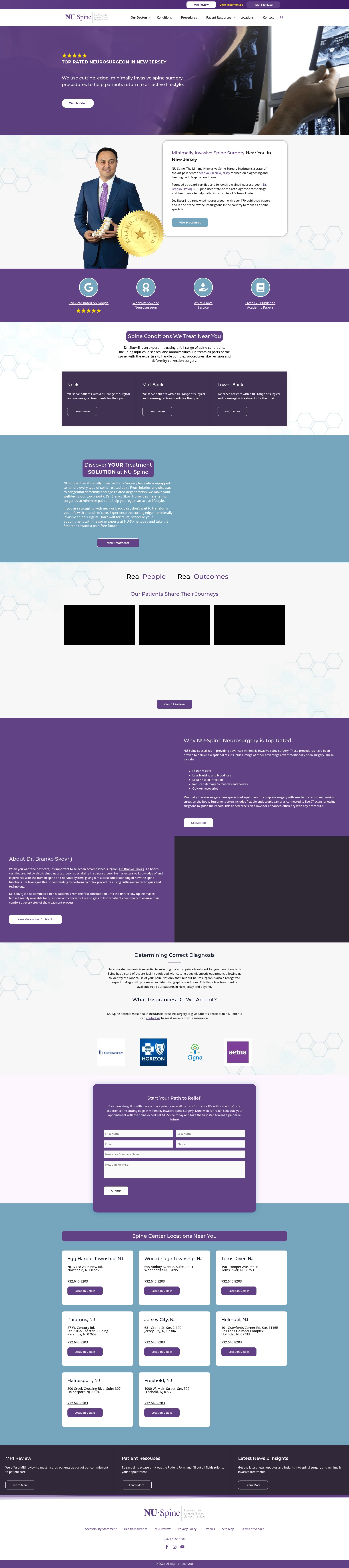 Screenshot of www.nu-spine.com