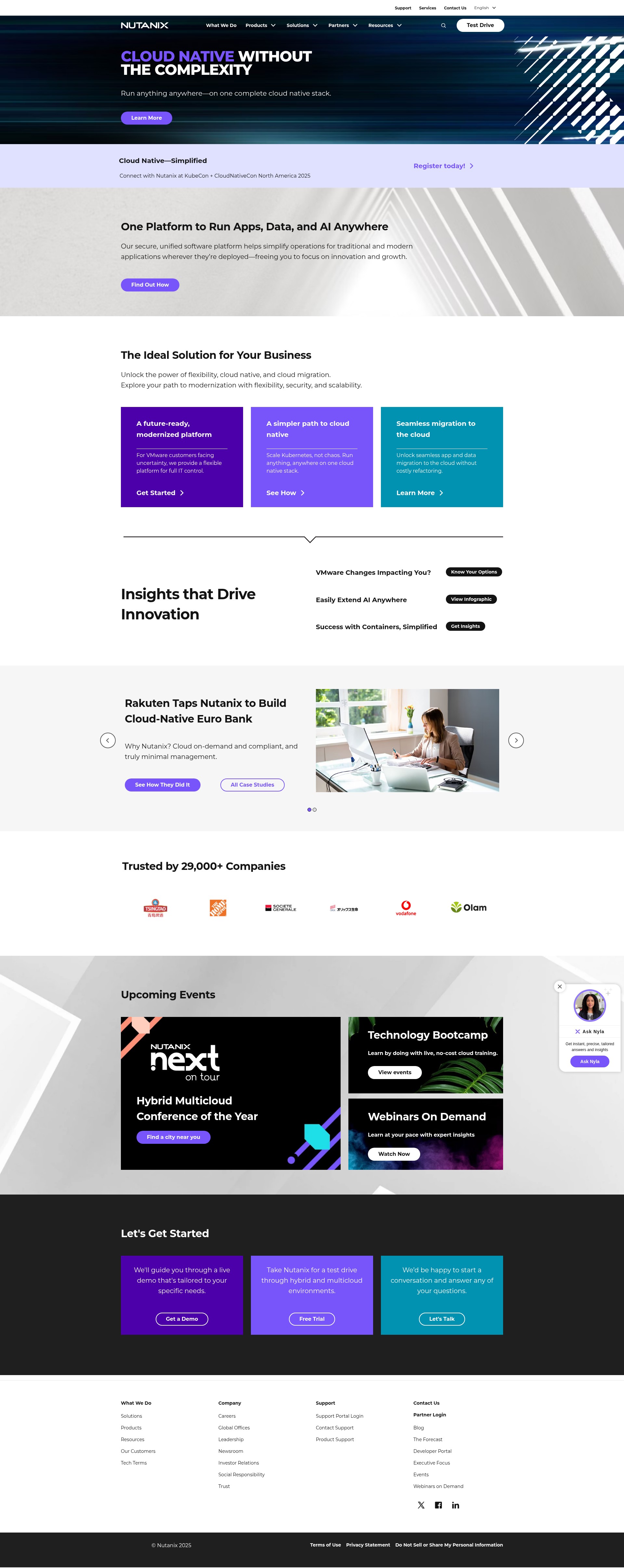 Screenshot of www.nutanix.com